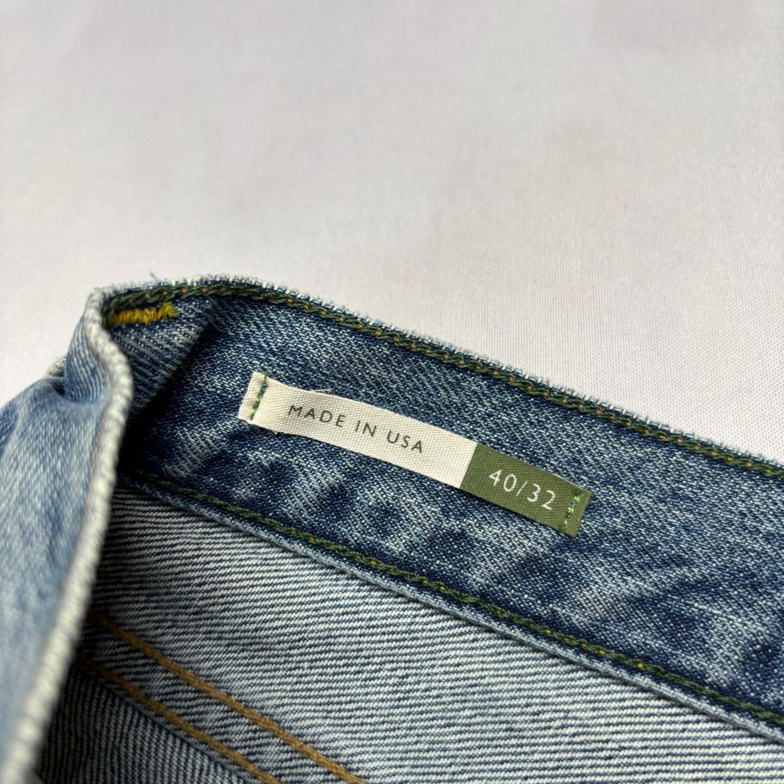Sid Mashburn $185 Sid Mashburn Light Wash Denim 40x32 Slim Straight Jeans Size US 40 / EU 56 - 4 Thumbnail