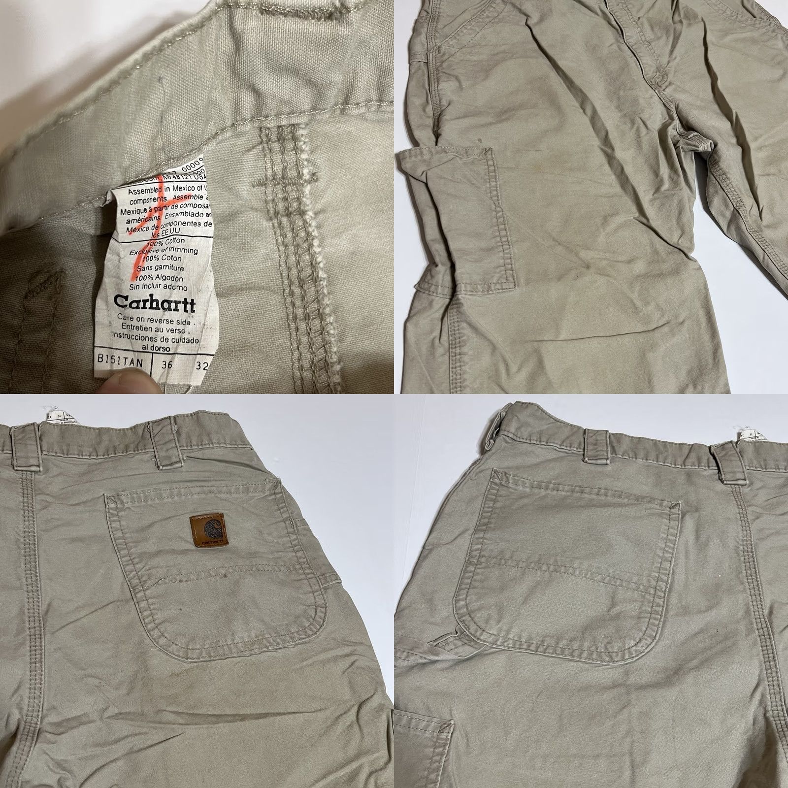 Carhartt Carhartt Pants Men 36x32 36x30 Tan Work Carpenter Stained Beige Logo Regular Inseam 30 Men Laborswork Size US 36 / EU 52 - 8 Thumbnail