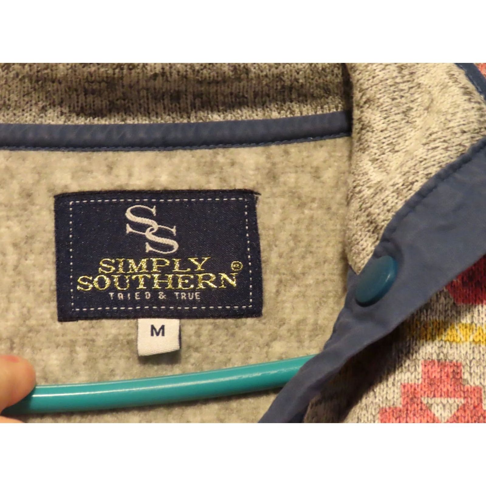 Vintage Simply Southern Women's Sweatshirt Pullover Knit Ocean Theme Gray Size M / US 6-8 / IT 42-44 - 2 Thumbnail