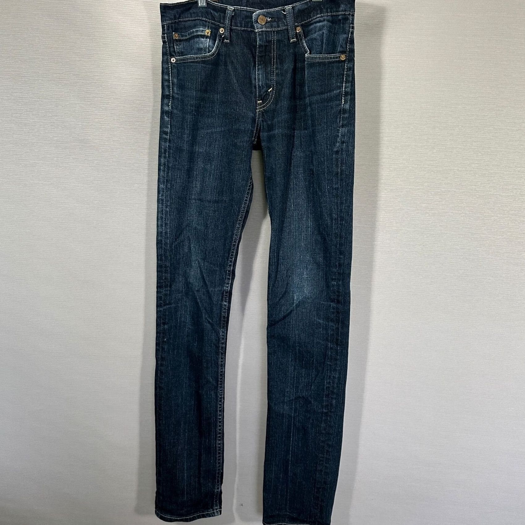 Levi's Levi's 511 Jeans Mens 32 X 35 Slim Fit Medium Wash Stretch Denim Pockets Leather Zip Pocket Size US 32 / EU 48 - 2 Thumbnail