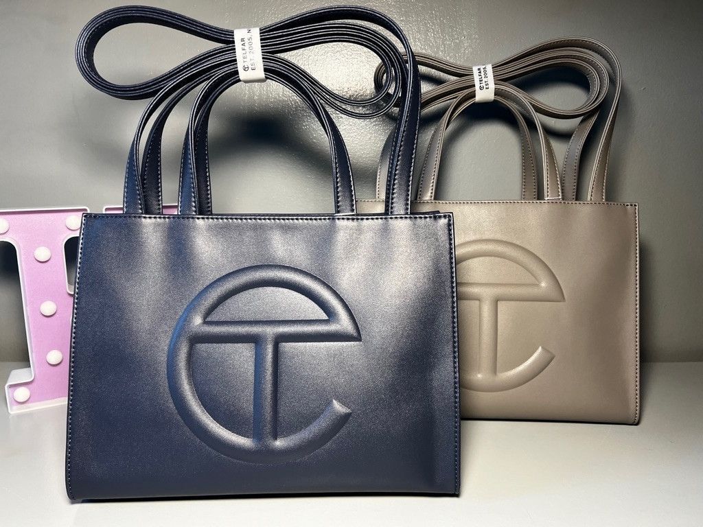 Telfar Shmedium Shopping Bag Navy Size ONE SIZE - 7 Thumbnail