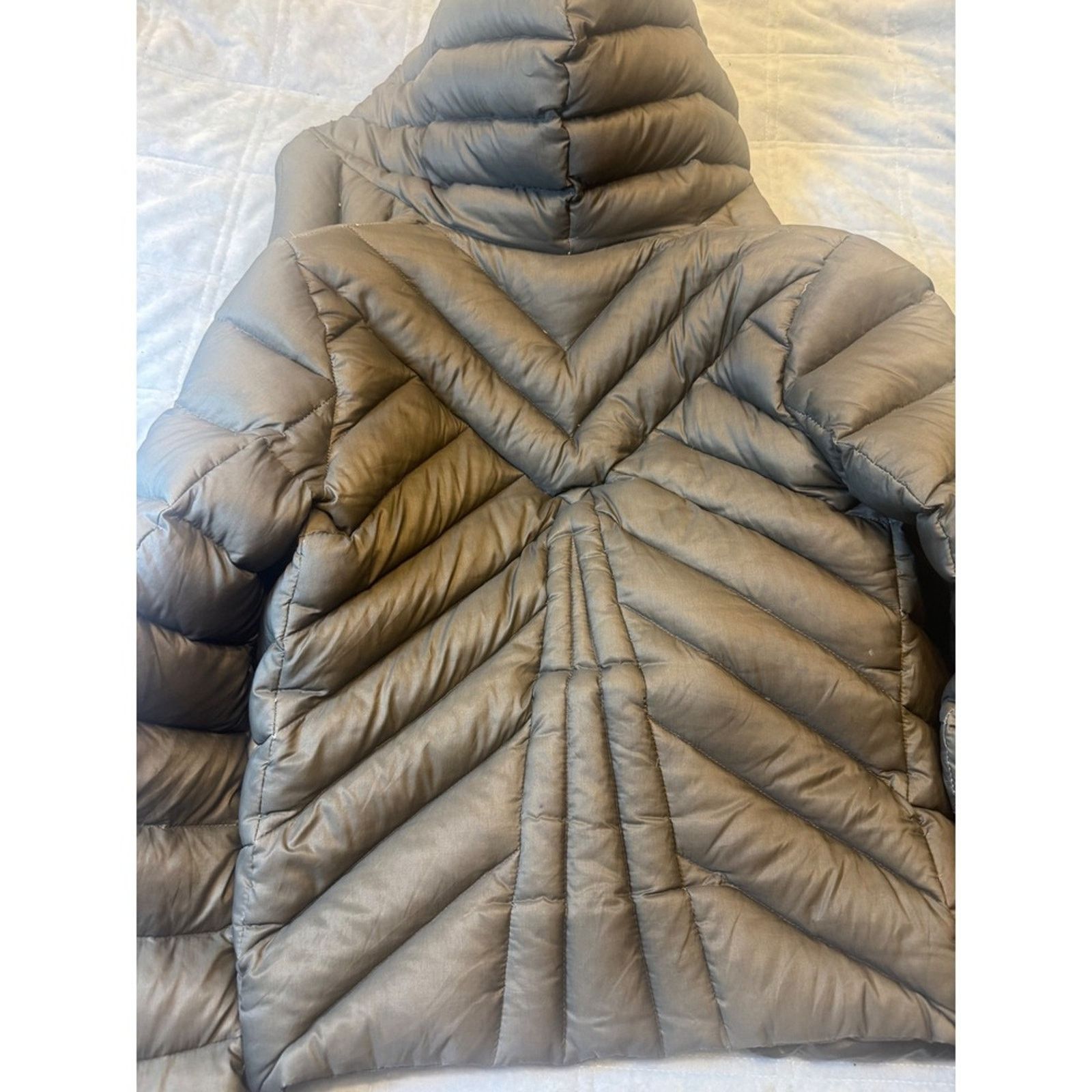 Helmut Lang Helmut Lang Gray Down Jacket Asymmetrical Zip Small S Size S / US 4 / IT 40 - 8 Thumbnail