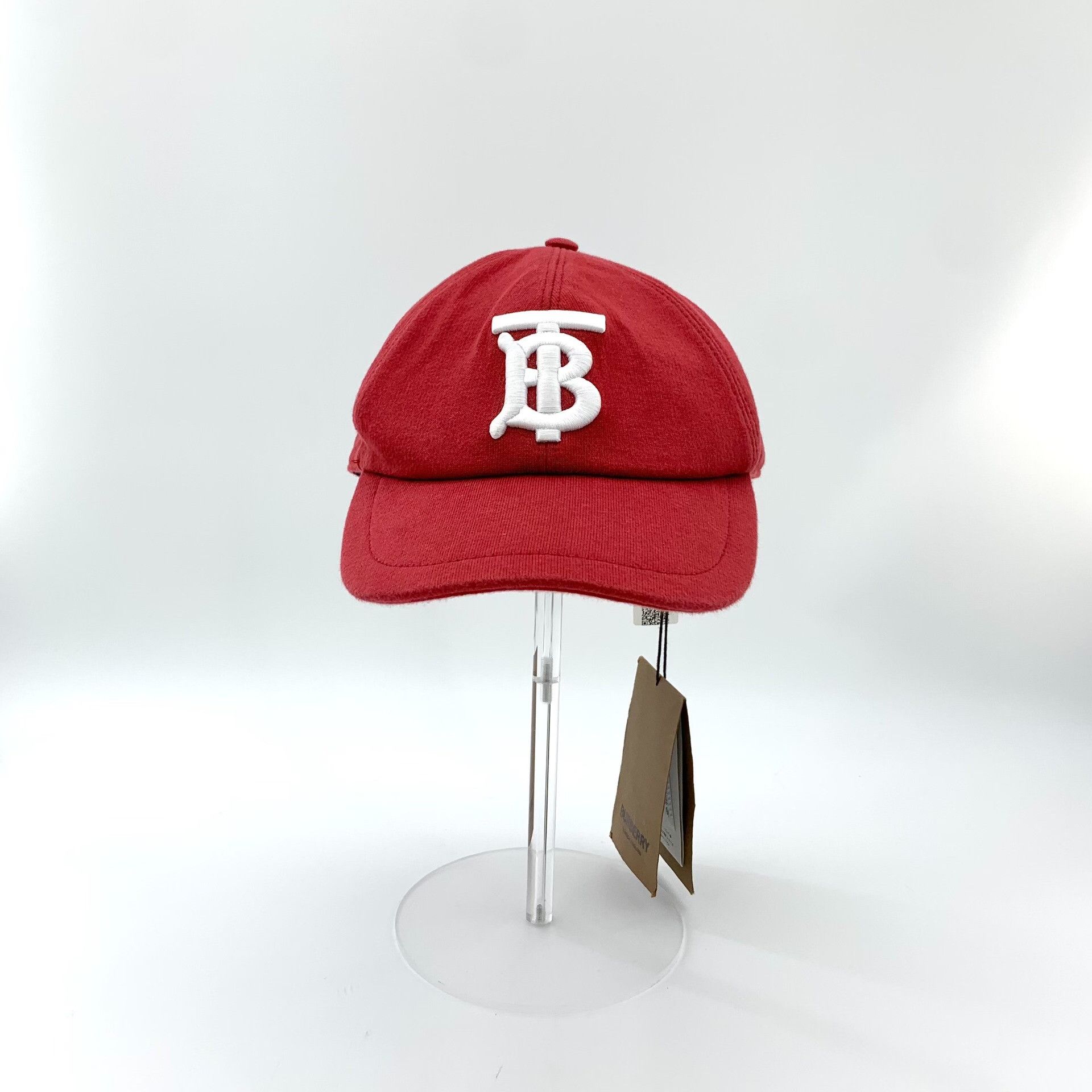 Burberry Burberry Red Tb Embroidered Cotton Cap Size ONE SIZE - 1 Thumbnail