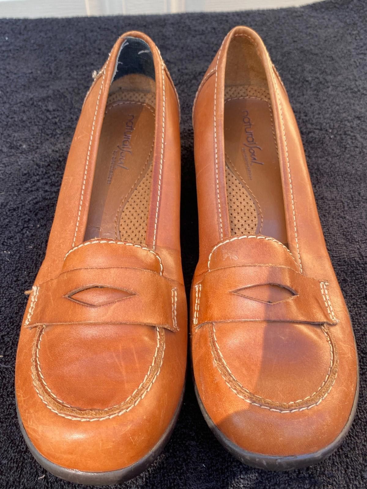 Designer Natural Soul Womens 8W Bratman Slip On Wedge Loafers (#S609) Size US 8 / IT 38 - 1 Thumbnail