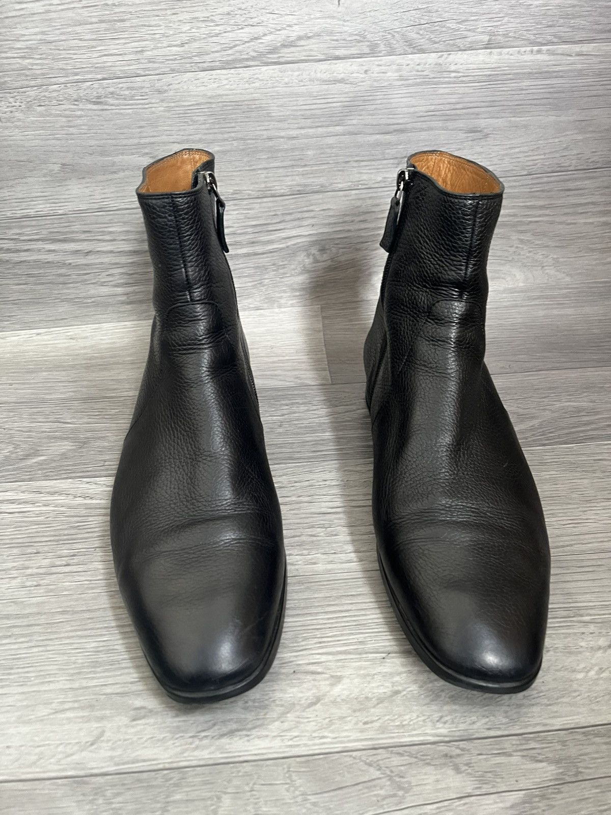 Gucci Gucci pebble grain leather Chelsea zipper ankle boots Size US 8.5 / EU 41-42 - 3 Thumbnail