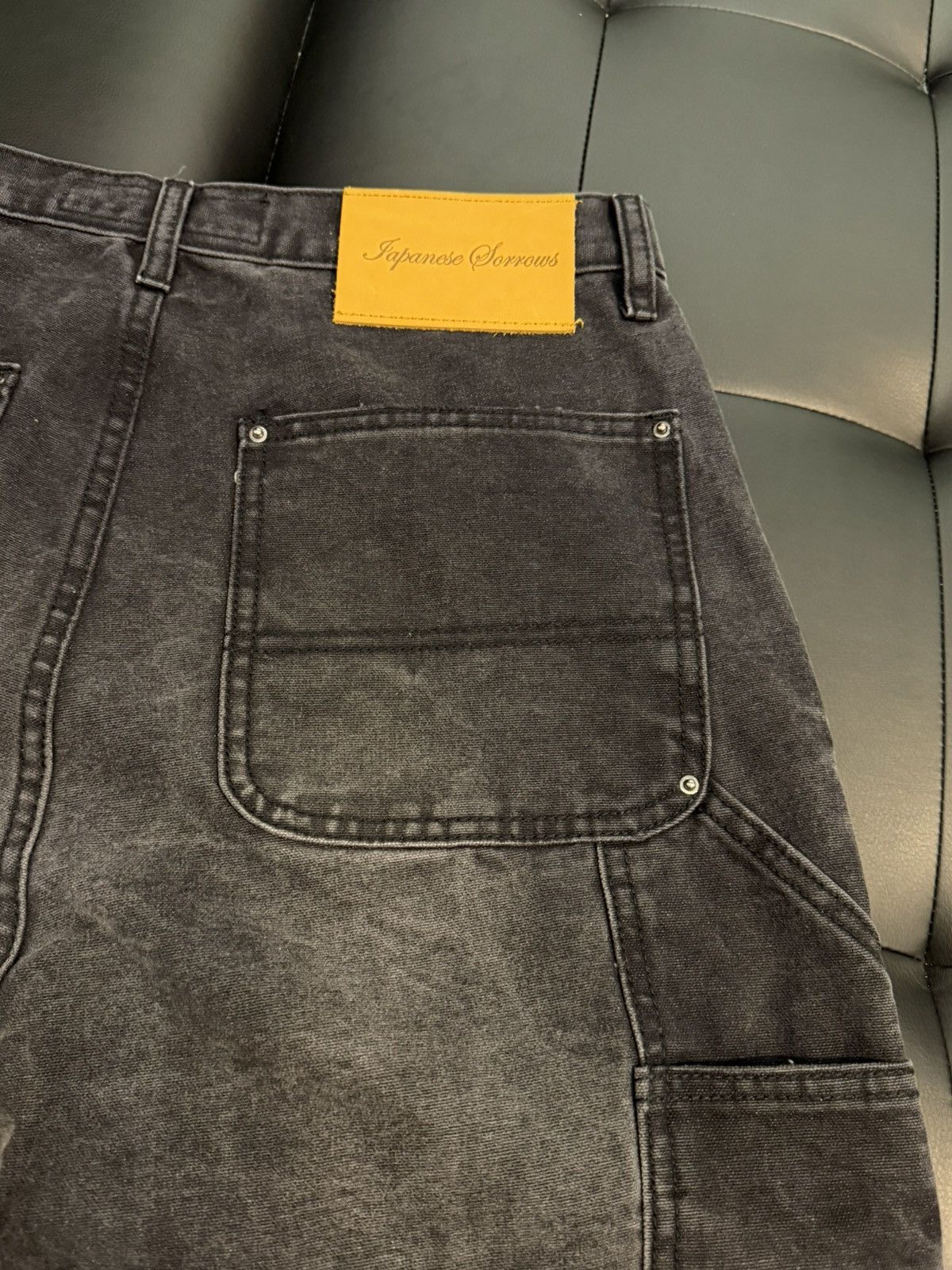Other Size 36 - JP Sorrow Rhinestone Double Knee Denim Black Size US 36 / EU 52 - 7 Thumbnail