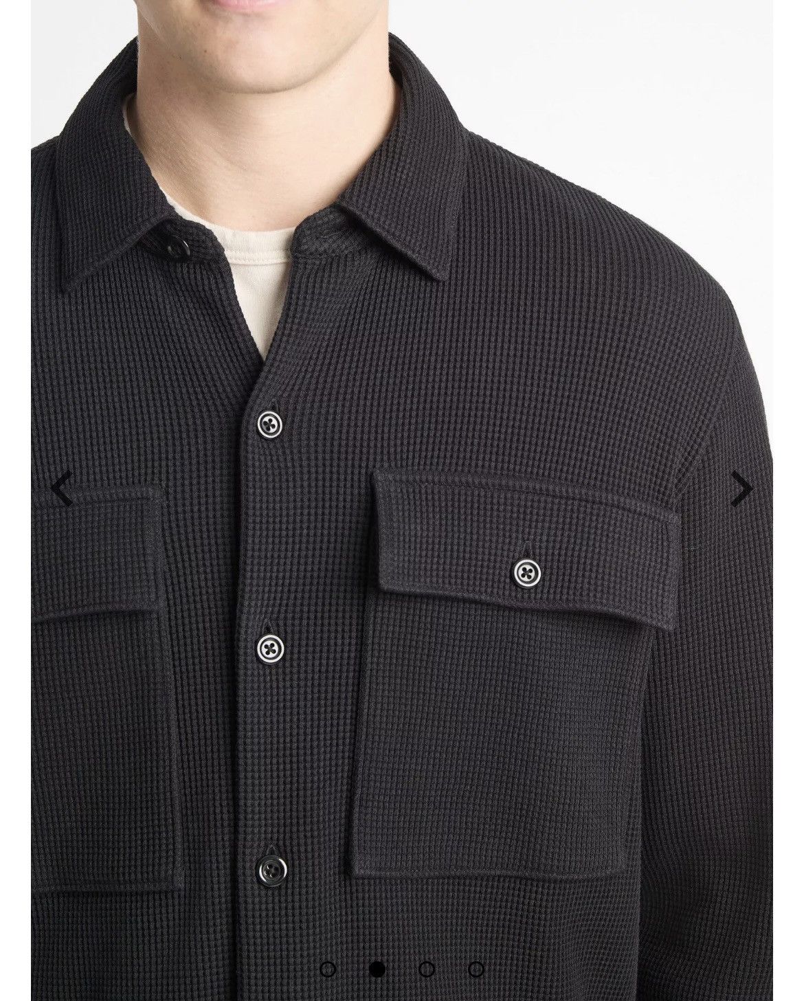 Vince Vince Chunky Waffle Cotton-Blend Shirt Jacket Size US L / EU 52-54 / 3 - 1 Thumbnail