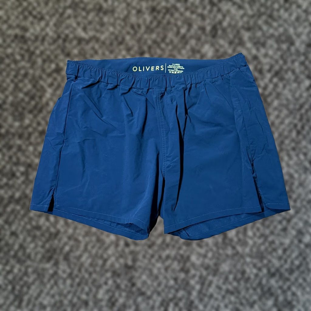 Olive Olivers Shorts Men XL Navy Athletic Running Nylon Drawstring Unlined 5" L12 Size US 36 / EU 52 - 1 Thumbnail