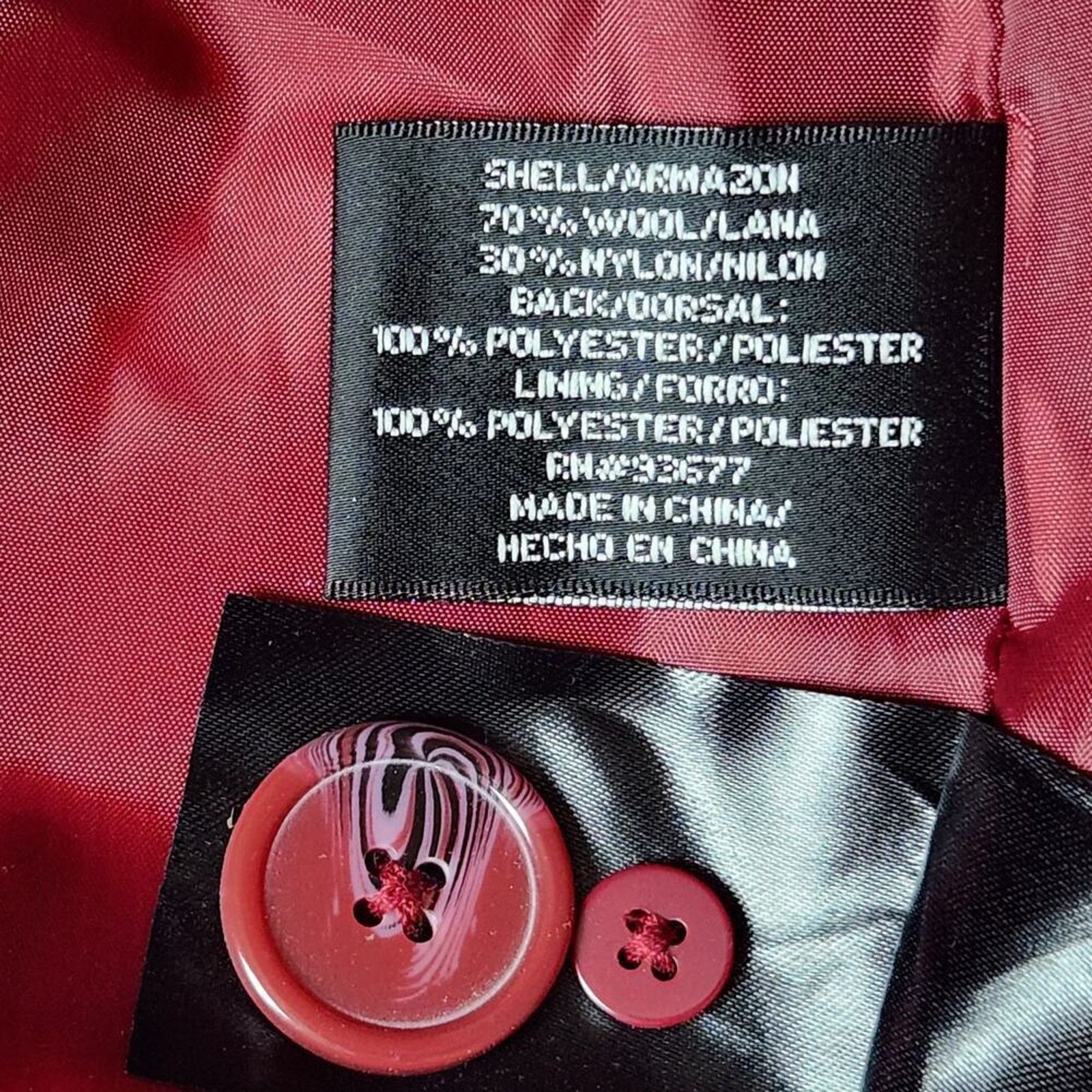 Other East 5th Women's Wool Pea Coat - British Red - Size 1X NWT Size XL / US 12-14 / IT 48-50 - 12 Thumbnail