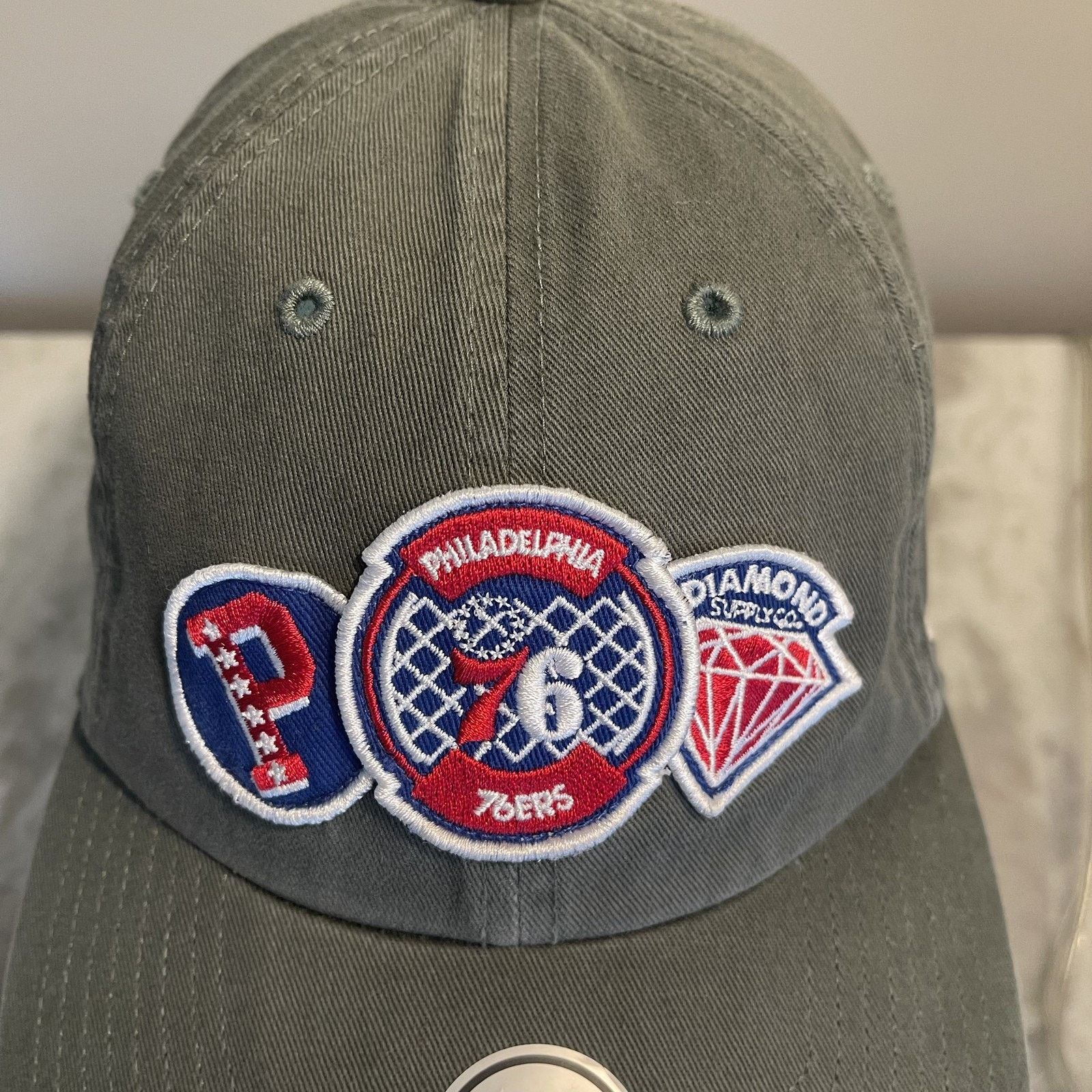 47 Brand Philadelphia 76ers Hat Cap Strap Back NBA Gray Diamond Patch Size ONE SIZE - 3 Thumbnail