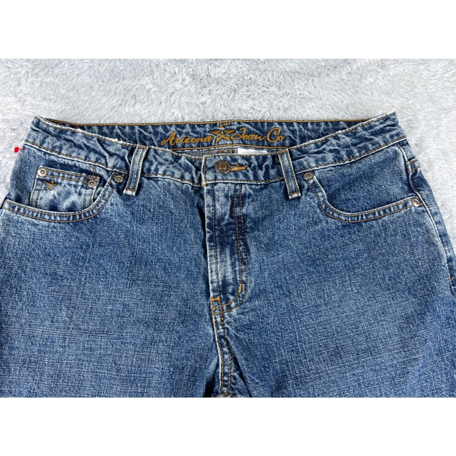 Vintage Arizona Jeans Co Jeans Womens 9 Blue Denim Flared Cotton Blend Mid 29x30 Size 30" / US 8 / IT 44 - 4 Thumbnail