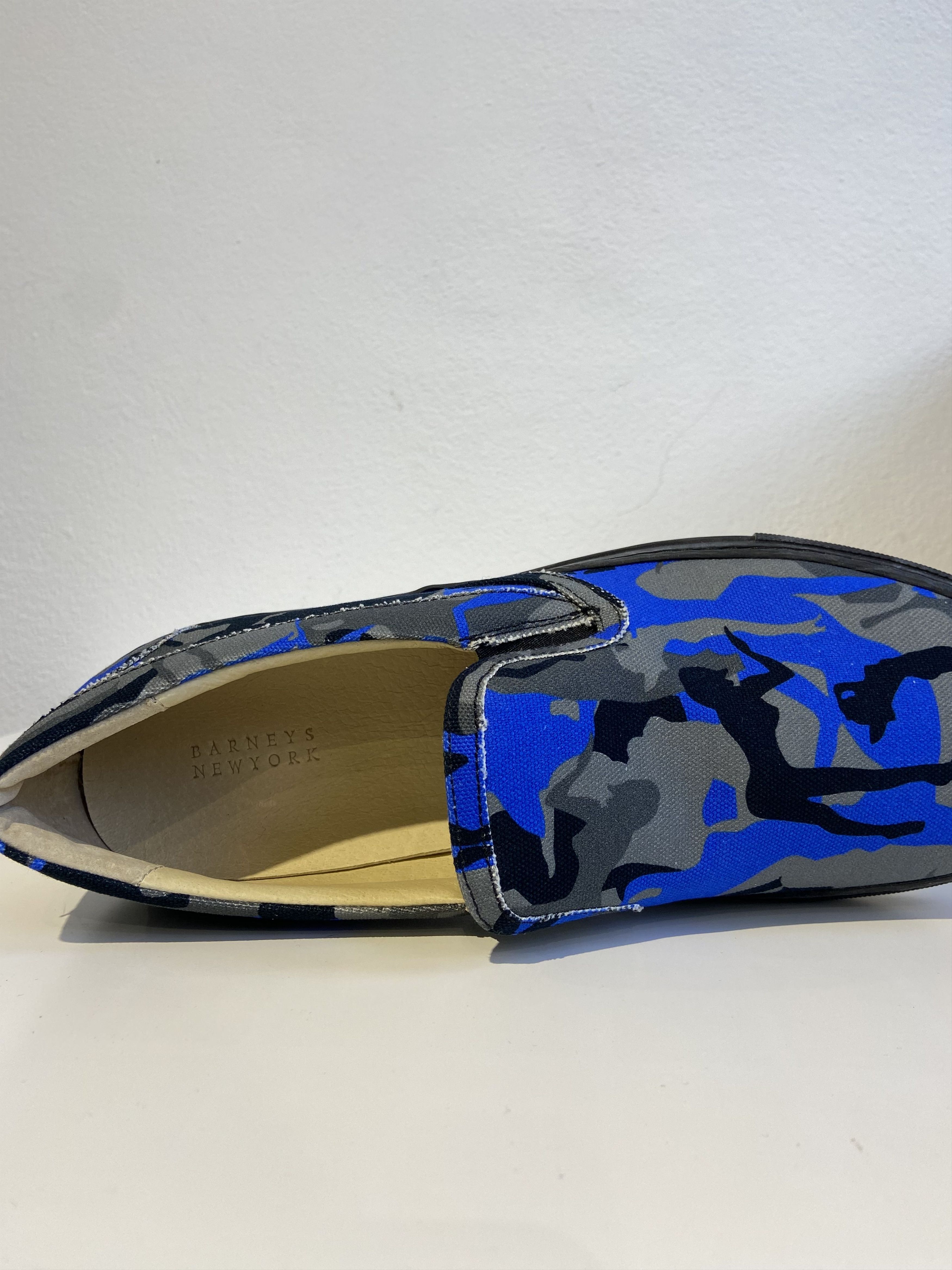 Barneys New York Barneys Camouflage Print Canvas Slip-On Sneakers Size US 10.5 / EU 43-44 - 5 Thumbnail