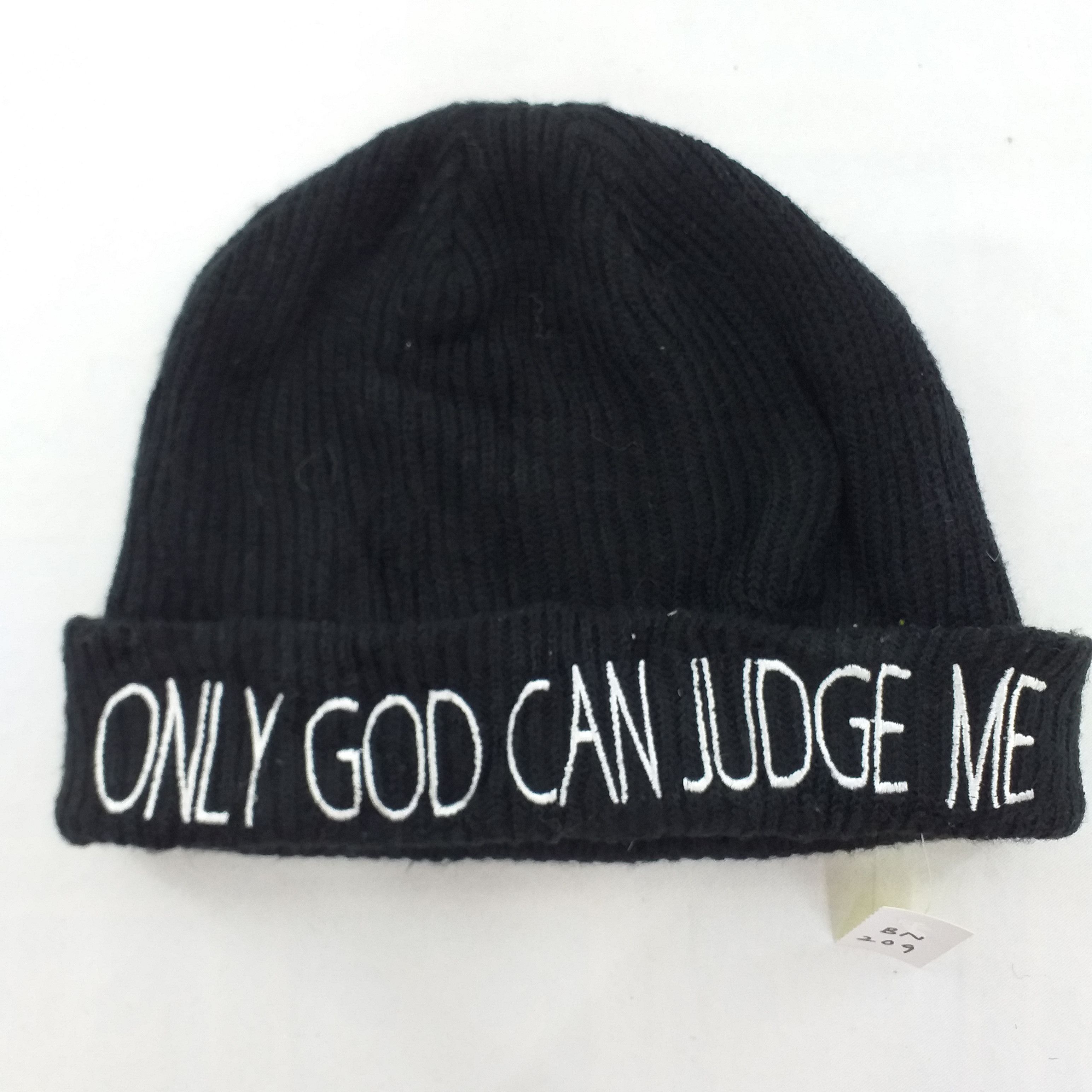 Japanese Brand Only God Can Judge Me Embroidery Snow Cap Hat Beanie -BN209 Size ONE SIZE - 4 Thumbnail