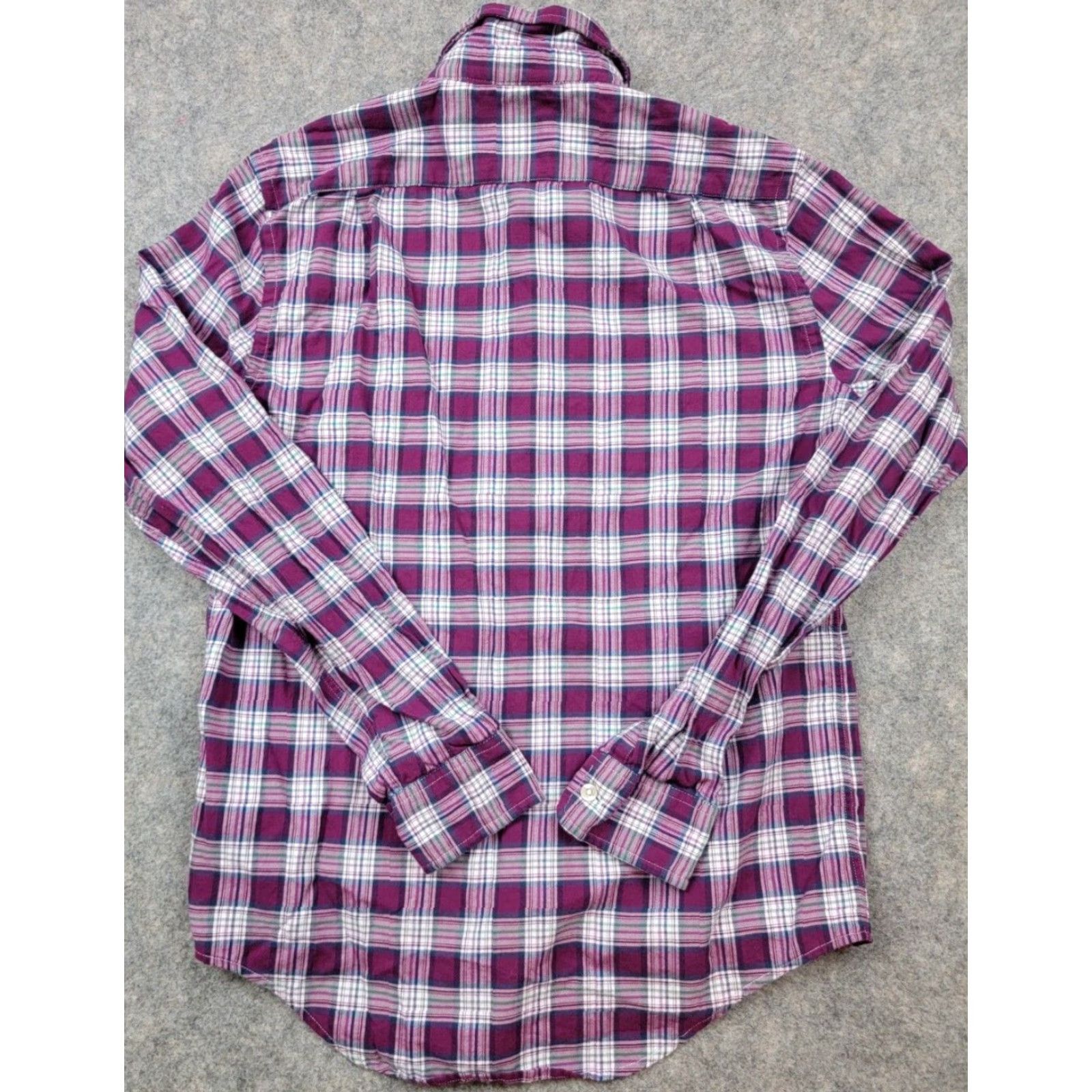 Lacoste Lacoste Button-Up Shirt Mens Small Regular Fit Long Sleeve Purple Green Plaid Shirt Size US S / EU 44-46 / 1 - 2 Thumbnail
