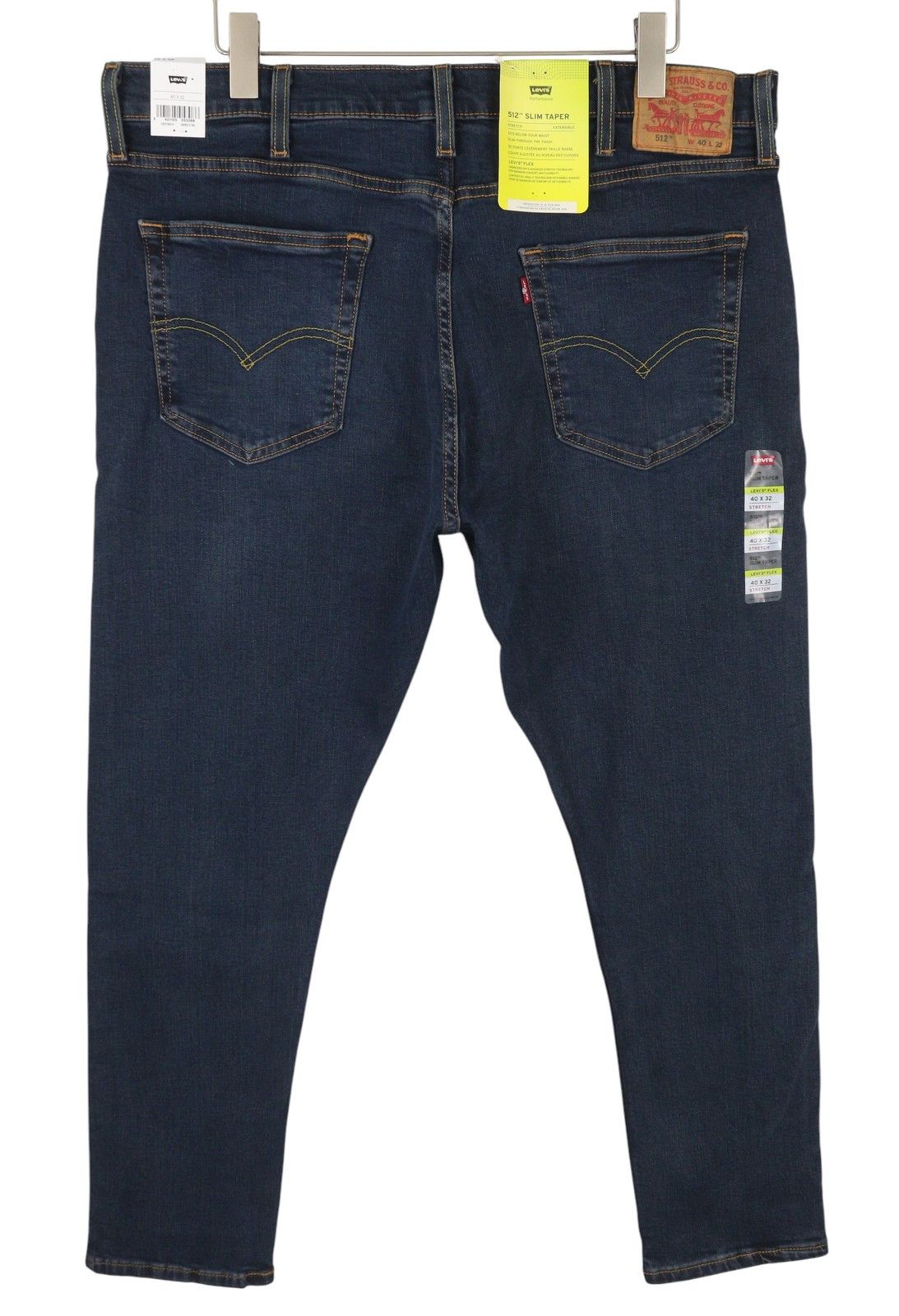 Levi's 512 W40/L32 Blue Faded Slim Taper Stretch Jeans 87074 Size US 40 / EU 56 - 4 Thumbnail
