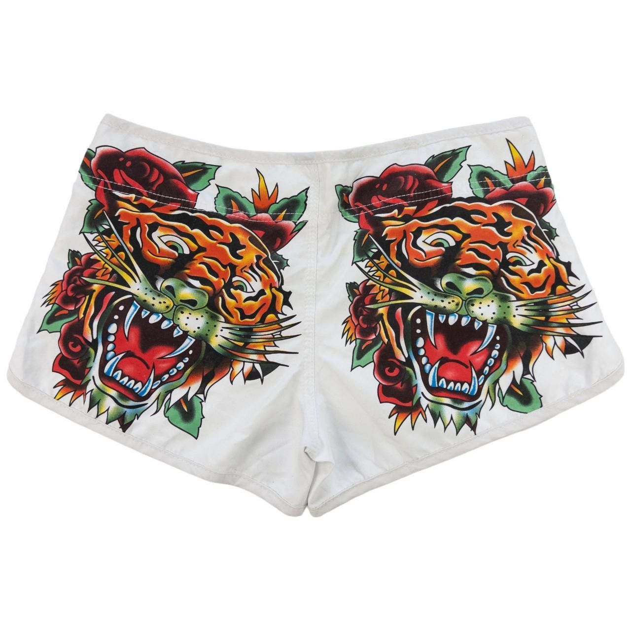 Ed Hardy Vintage Ed Hardy Tiger Short Shorts Size L Size 32" / US 10 / IT 46 - 5 Thumbnail