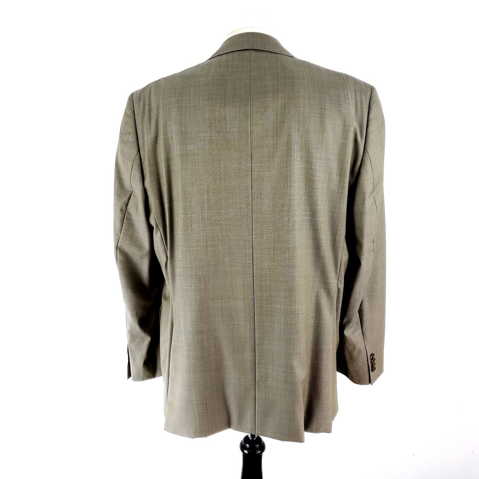 Jack Victor Jack Victor Elite Nepal Ct Wool 2 Button Blazer 44R Tan Shar Size 44R - 5 Thumbnail