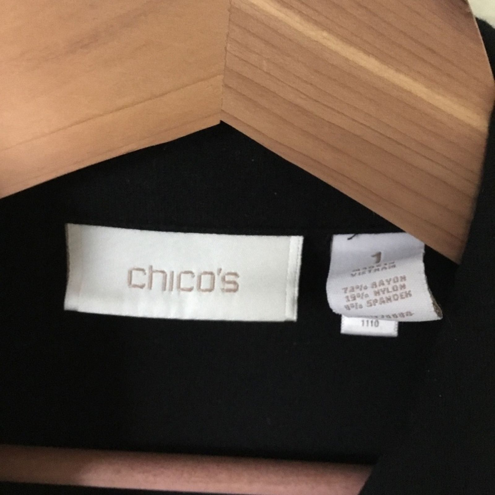 Chicos Chico's Black Double Row Hood w/ Eye Closure Blazer Size M / US 6-8 / IT 42-44 - 3 Thumbnail