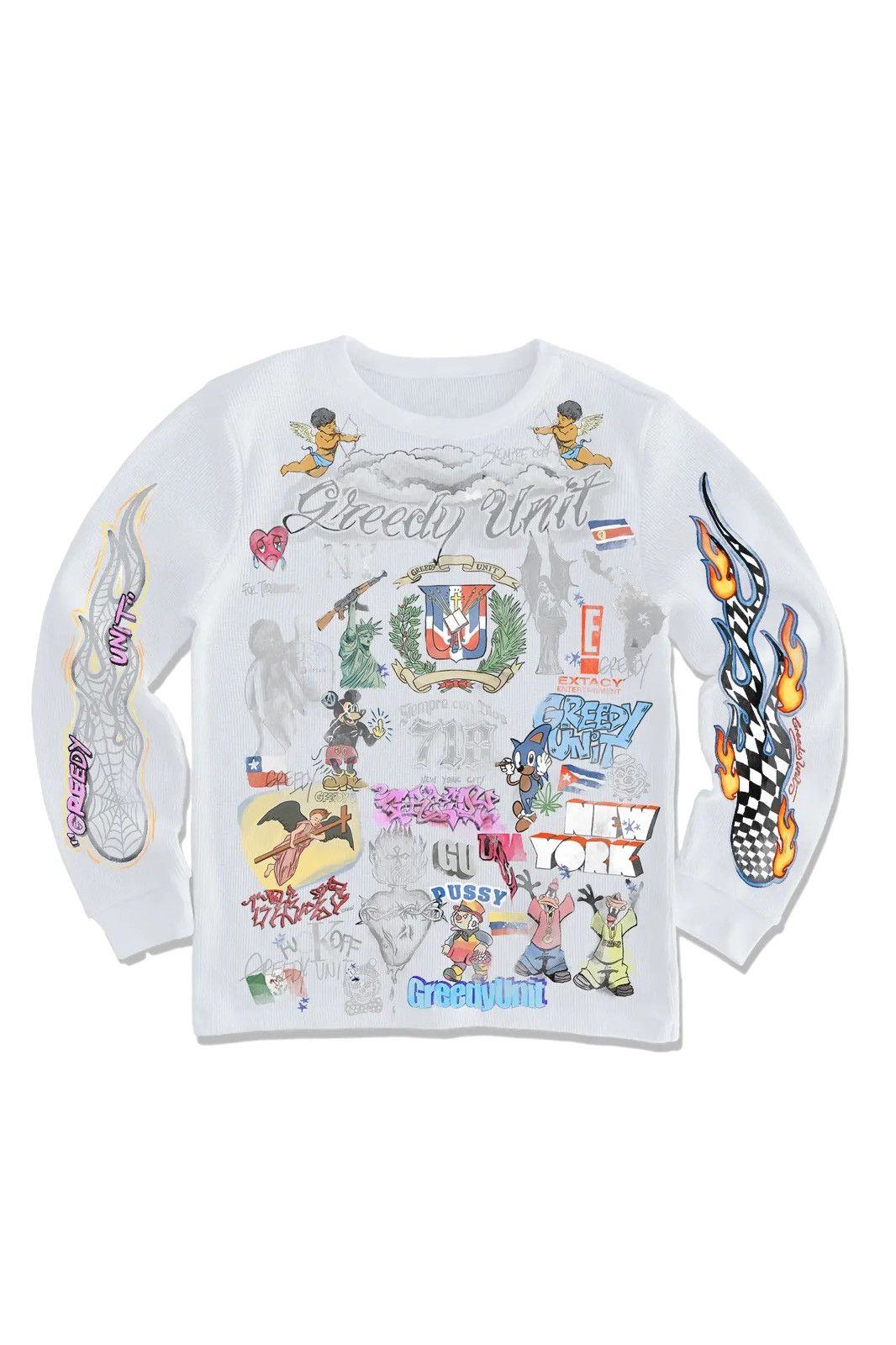 Asspizza × Designer Asspizza Pumpkin Face White Hoodie OG 2022