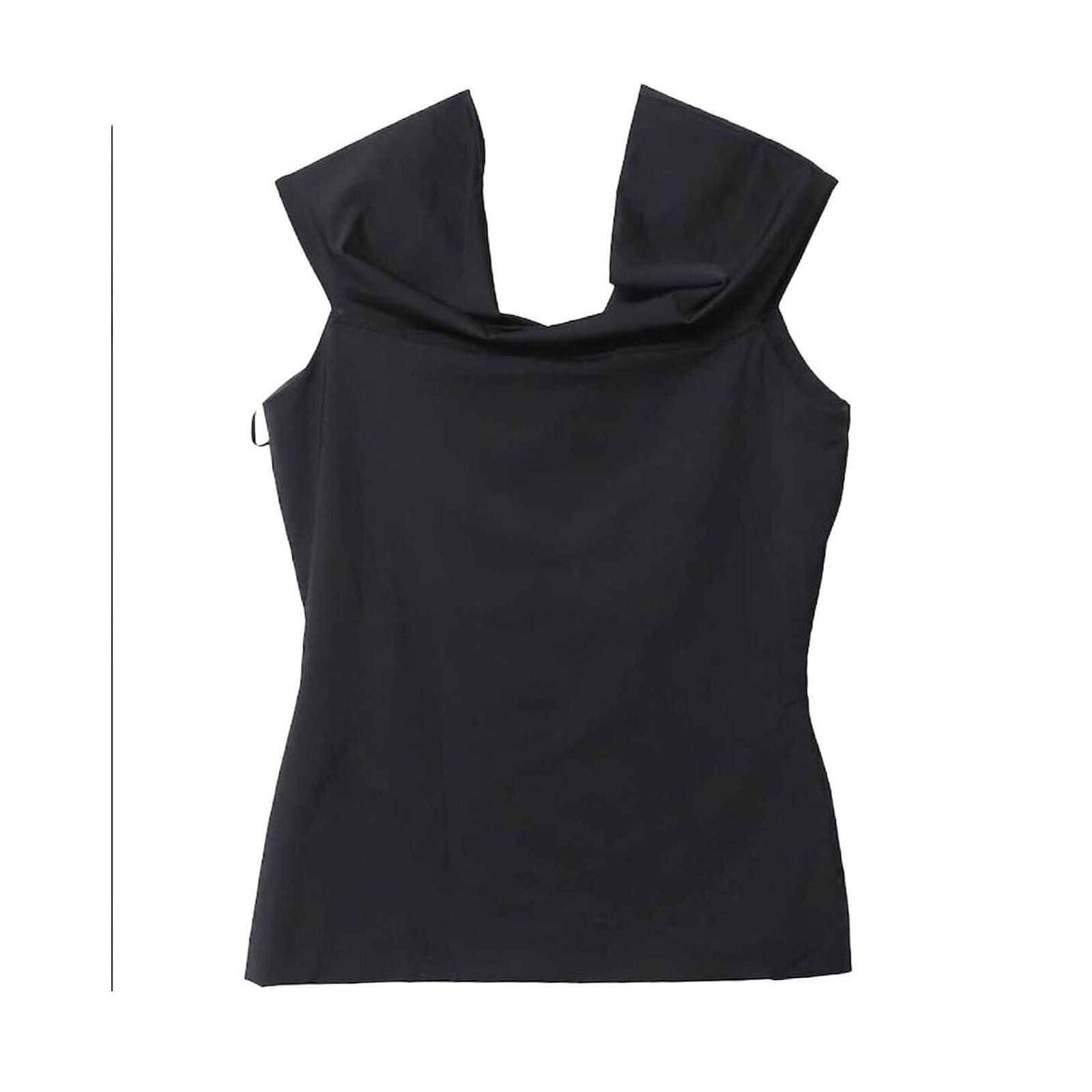 Theory A6 Auth THEORY Sabrynna Off Shoulder Black Nylon Top Size M Size M / US 6-8 / IT 42-44 - 4 Thumbnail