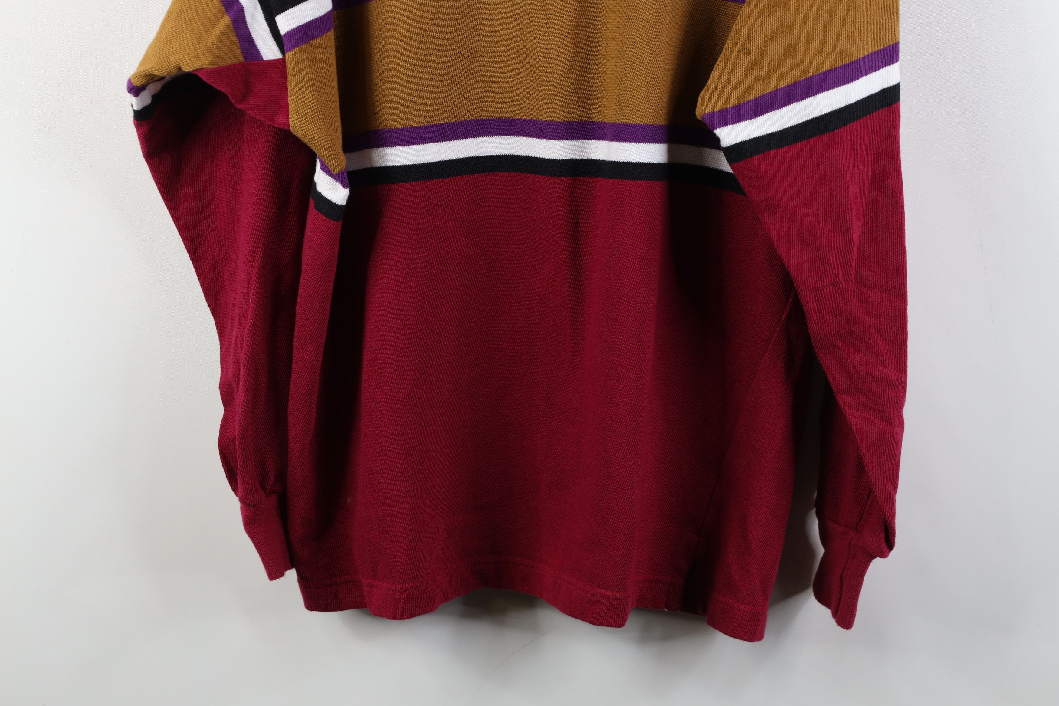 Vintage Vintage 90s Streetwear Block Knit Long Sleeve Rugby Polo Size US M / EU 48-50 / 2 - 14 Thumbnail
