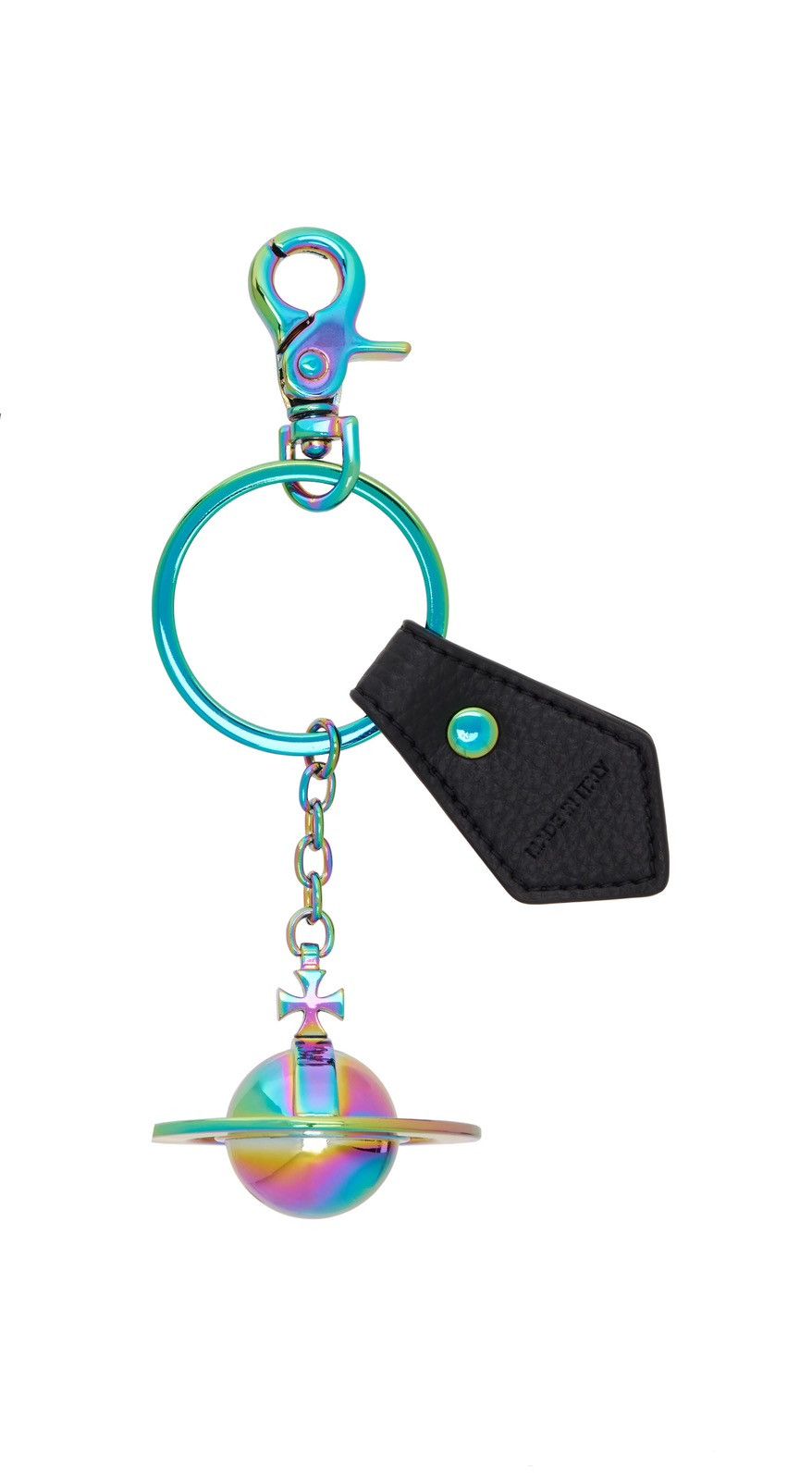 Vivienne Westwood VIVIENNE WESTWOOD Black & Silver Iridescent 3D Orb Keychain Size ONE SIZE - 1 Preview