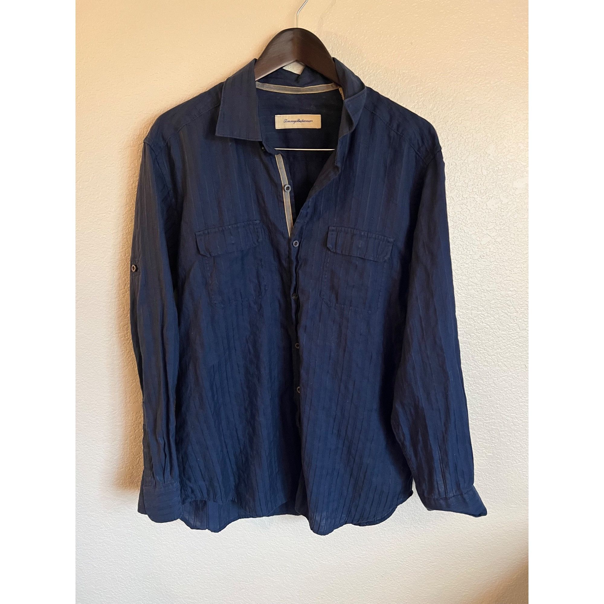 Tommy Bahama Tommy Bahama Linen Blend Button Up Shirt - Size L Size US L / EU 52-54 / 3 - 1 Thumbnail
