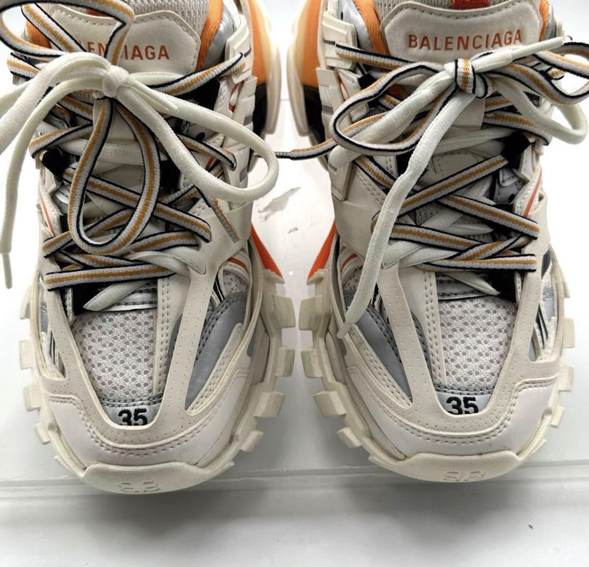 Balenciaga Balenciaga Track 1.0 White Orange Dad Sneakers K12 Size US 5 / IT 35 - 6 Thumbnail