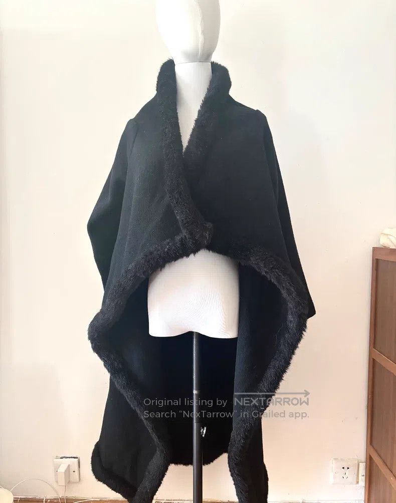 Comme des Garcons Comme des Garcons Black Faux Fur Oversized Collar Trench C Size L / US 10 / IT 46 - 3 Thumbnail