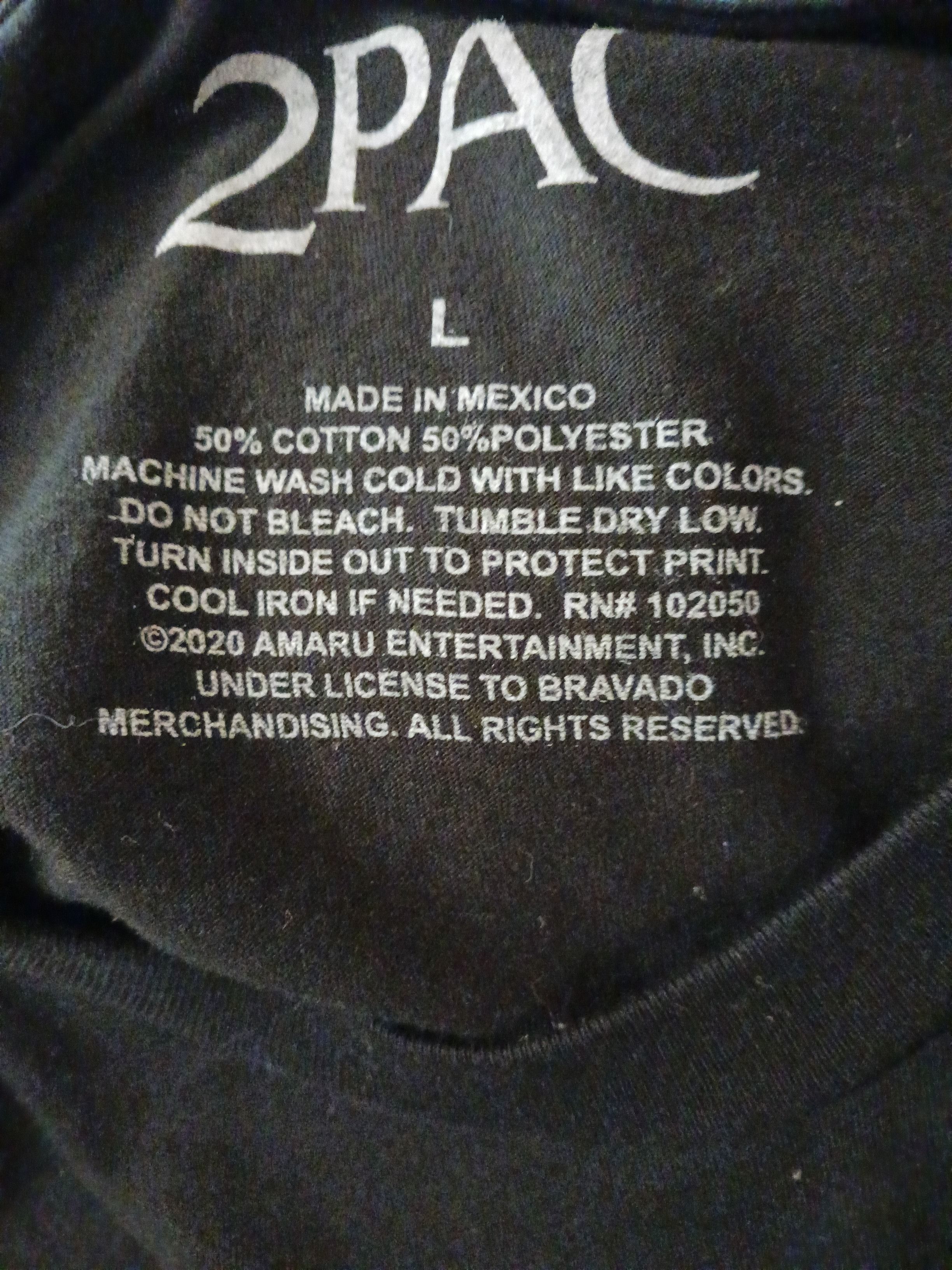 Band Tees Tupac Cotton Blend Short Sleeve T-Shirt Size US L / EU 52-54 / 3 - 2 Thumbnail