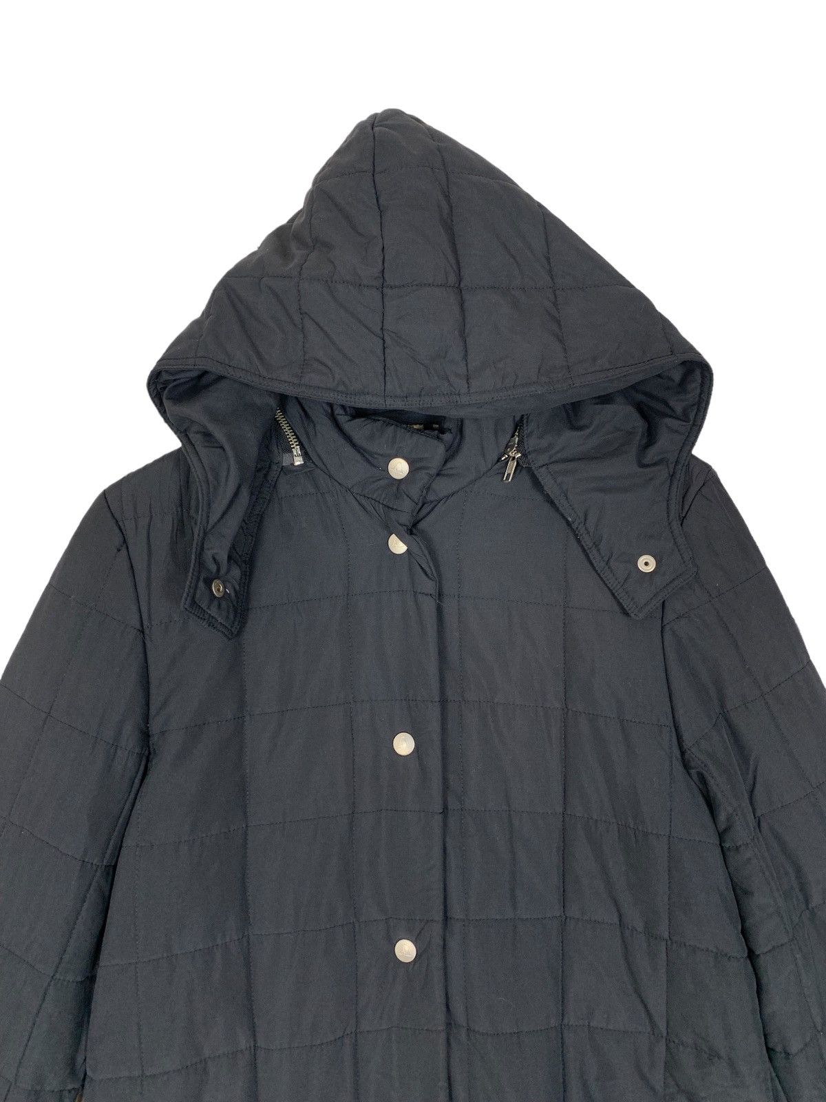 Aquascutum Aquascutum Quilted Designer Long Coat Colour Black Size S Size S / US 4 / IT 40 - 3 Thumbnail