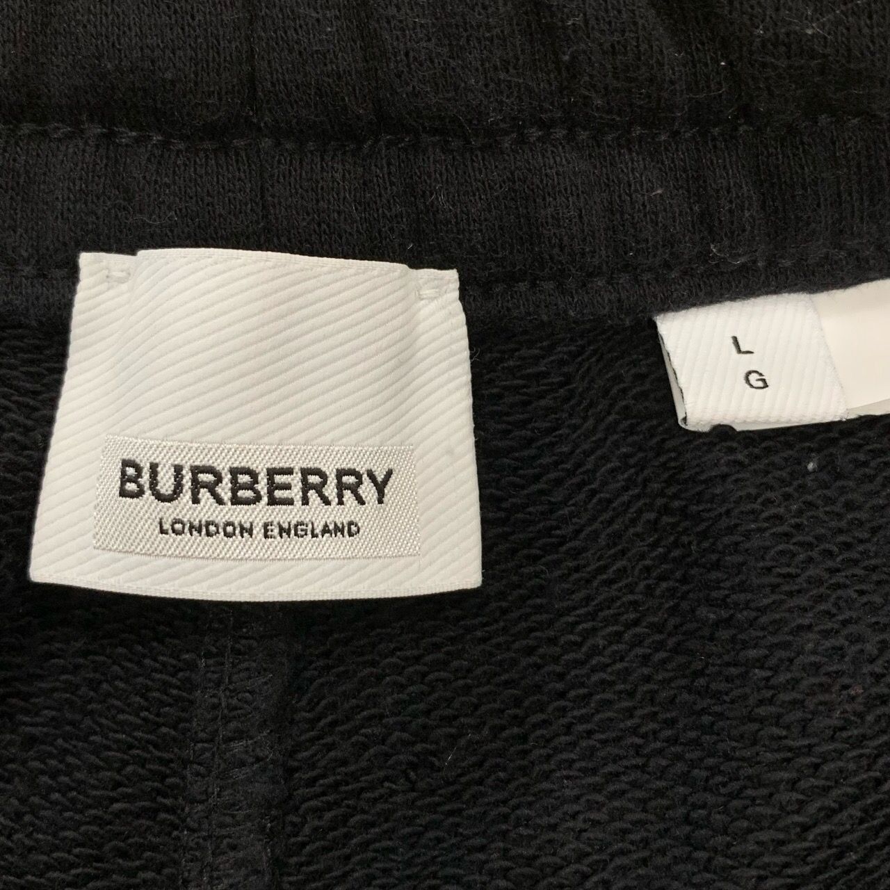 Burberry Burberry Embroidered Badge Black Elastic Waist Shorts (Size Size 32" / US 10 / IT 46 - 2 Thumbnail