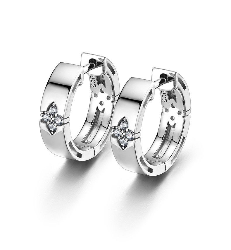 Jewelry Cross Punk Earrings One Pairs Chrome Jewelry Size ONE SIZE - 5 Thumbnail