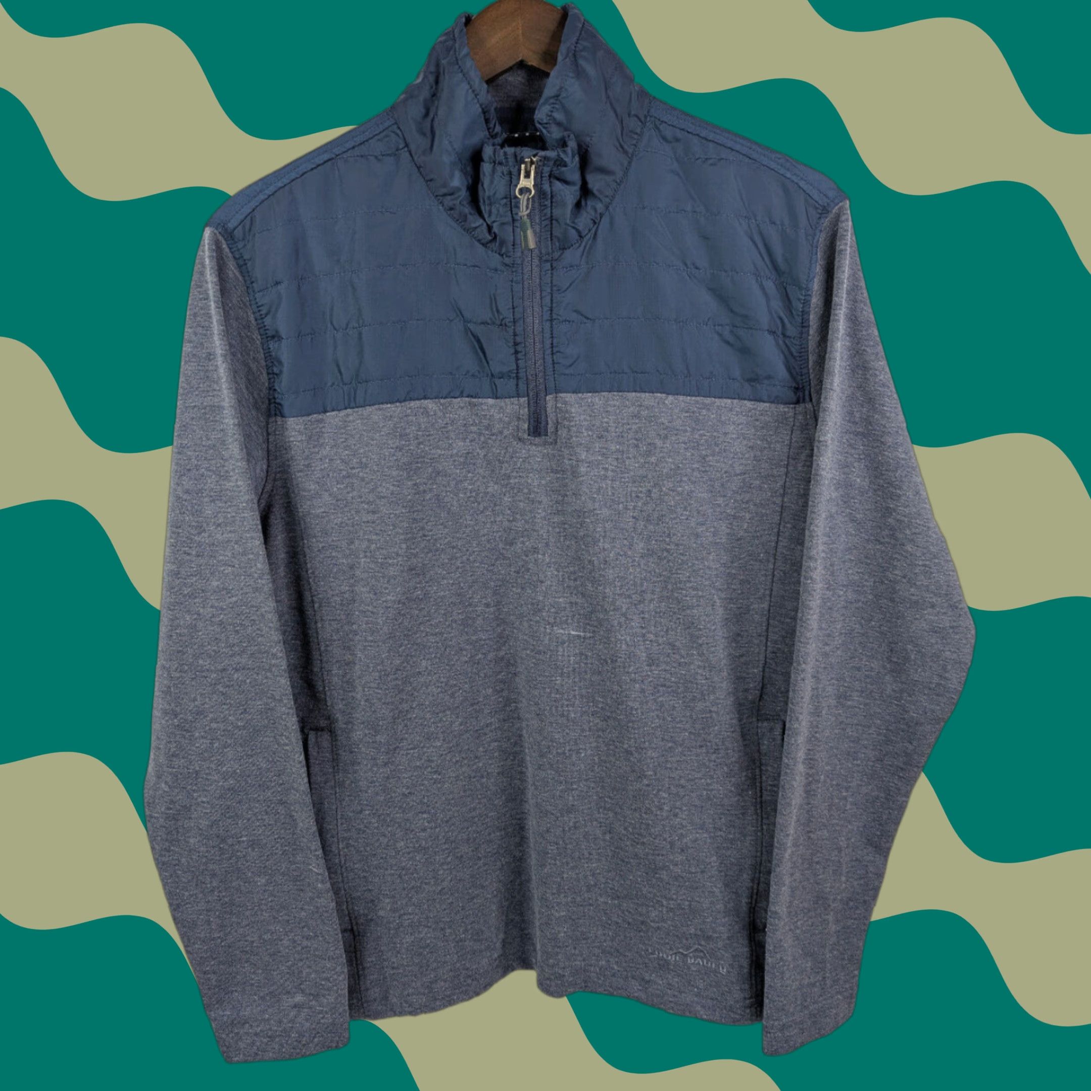 Eddie Bauer VINTAGE Eddie Bauer Pullover 1/4 Zip Pockets Blue Mens Size M Golf Hiking Outdoor Classic Preppy Sweater Size US M / EU 48-50 / 2 - 1 Thumbnail