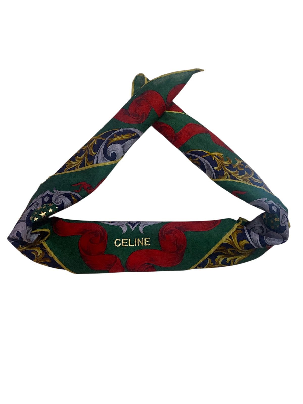 Celine × Vintage Vintage Celine Scarf Silk 20.5x21 inches Size ONE SIZE - 1 Thumbnail