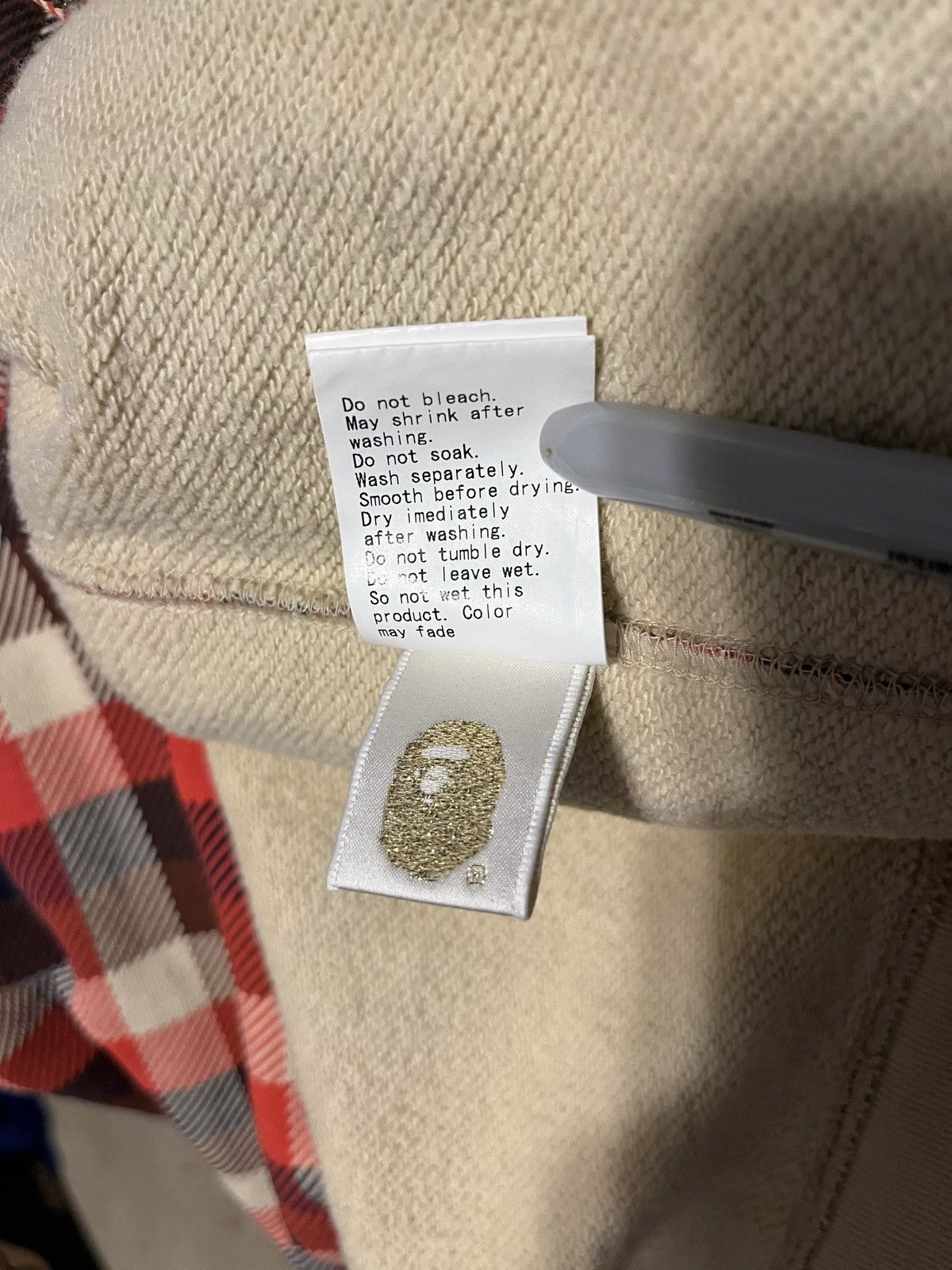 Bape Bape Check Full Zip Hoodie Size XXS / US 00 / IT 34 - 5 Thumbnail