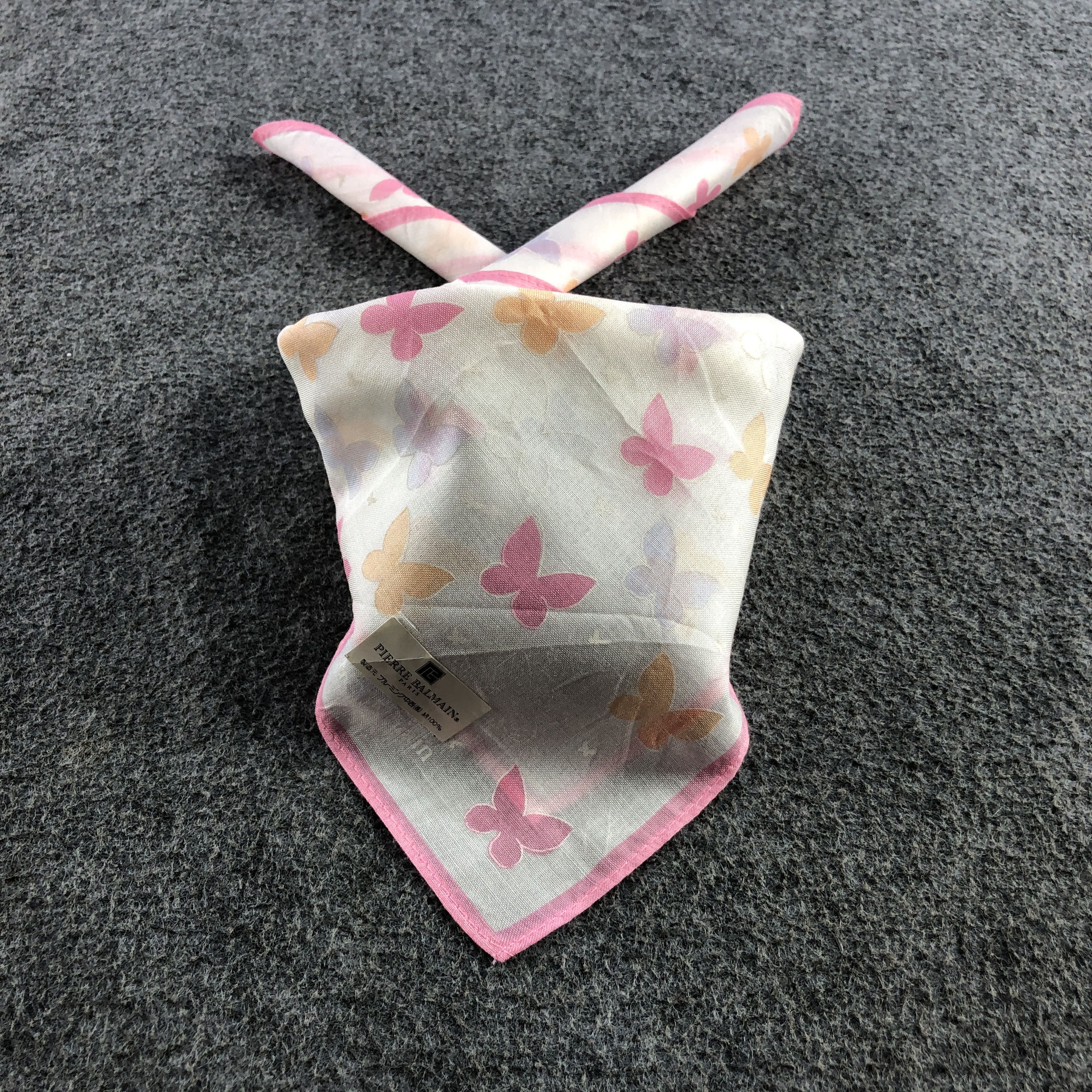 Pierre Balmain Pierre Balmain Floral Handkerchief Neckerchief Bandana H2447 Size ONE SIZE - 2 Thumbnail