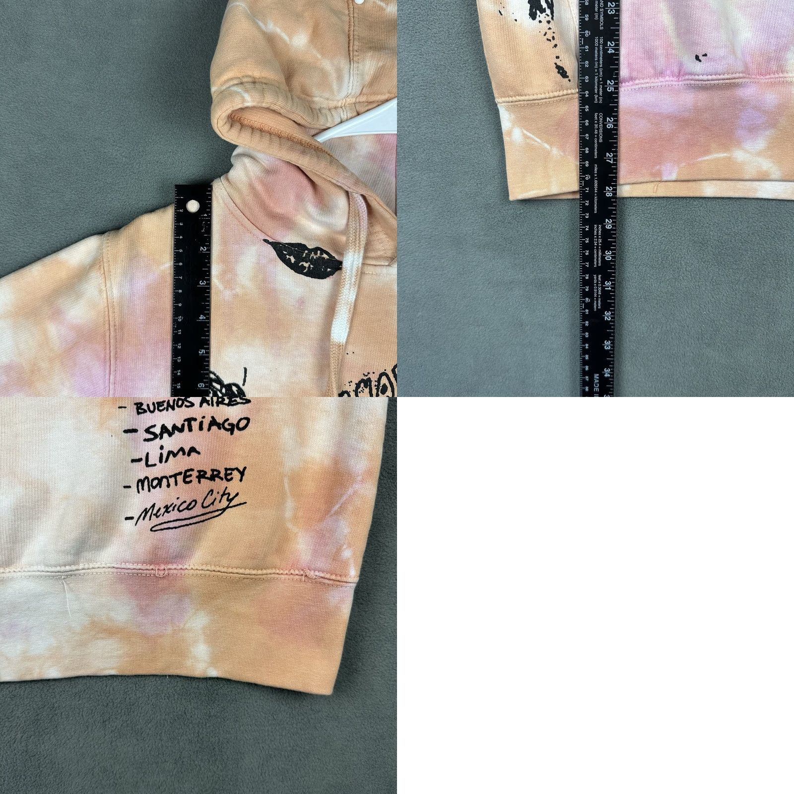 Pinko Shawn Mendes Hoodie Mens Small Orange Pink Tie Dye Long Sleeve Hooded Pullover 2019 GUC Size US S / EU 44-46 / 1 - 8 Thumbnail