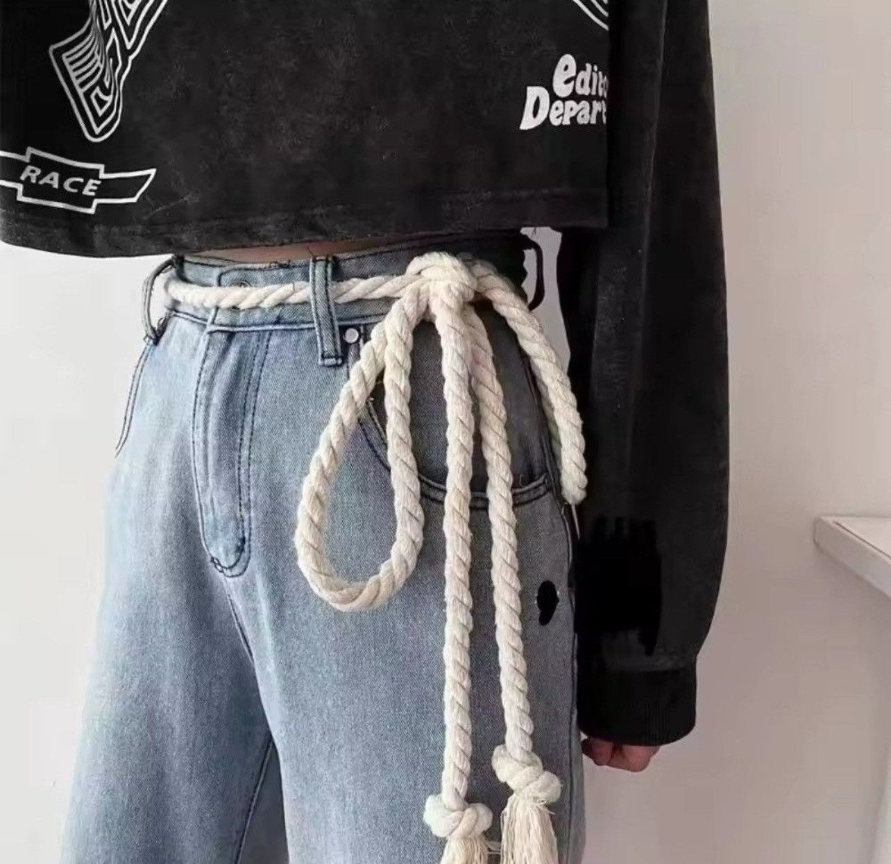 Japanese Brand × Vintage Retro Thick Rope Waist Belt Size ONE SIZE - 1 Thumbnail