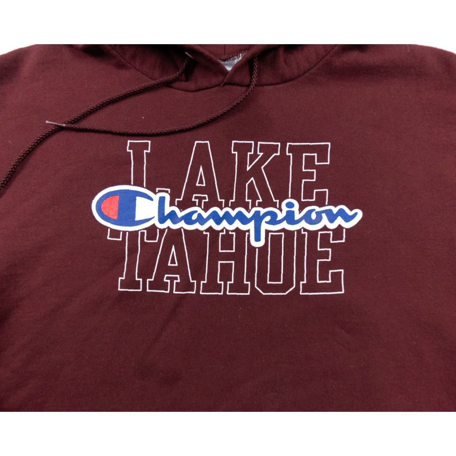 Champion VINTAGE Champion Sweatshirt Adult Large Hoodie Pullover All Seasons Fleece Red Logo Men Size US L / EU 52-54 / 3 - 2 Thumbnail