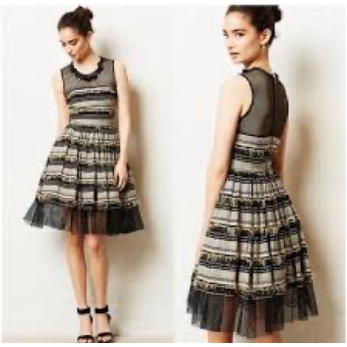 Anthropologie Tracy Reese Anthropologie Black Perforated Cocktail Dress Size M / US 6-8 / IT 42-44 - 1 Thumbnail