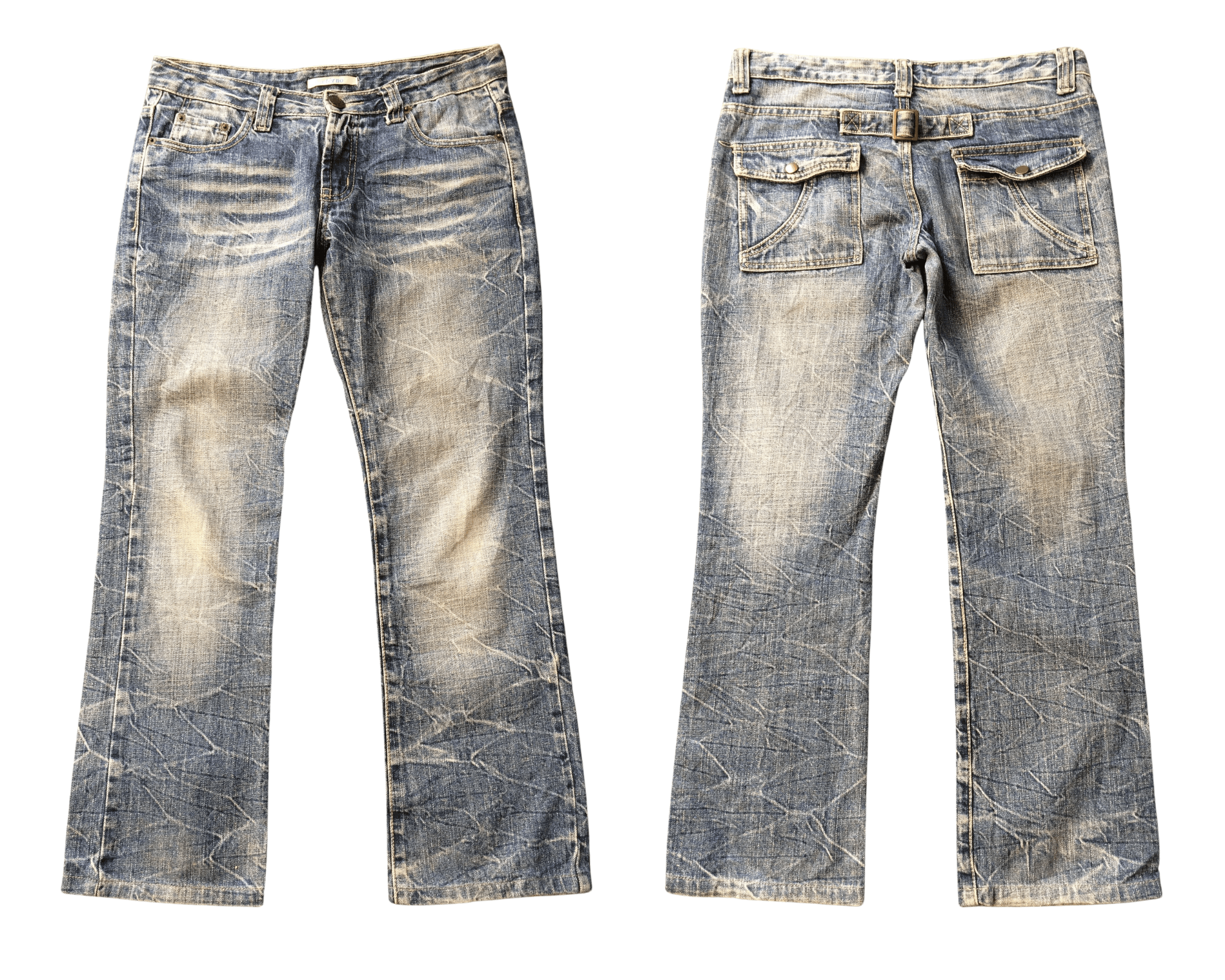 If Six Was Nine Distressed Japanese Low Rise Denim D-533 Size 27" / US 4 / IT 40 - 1 Thumbnail