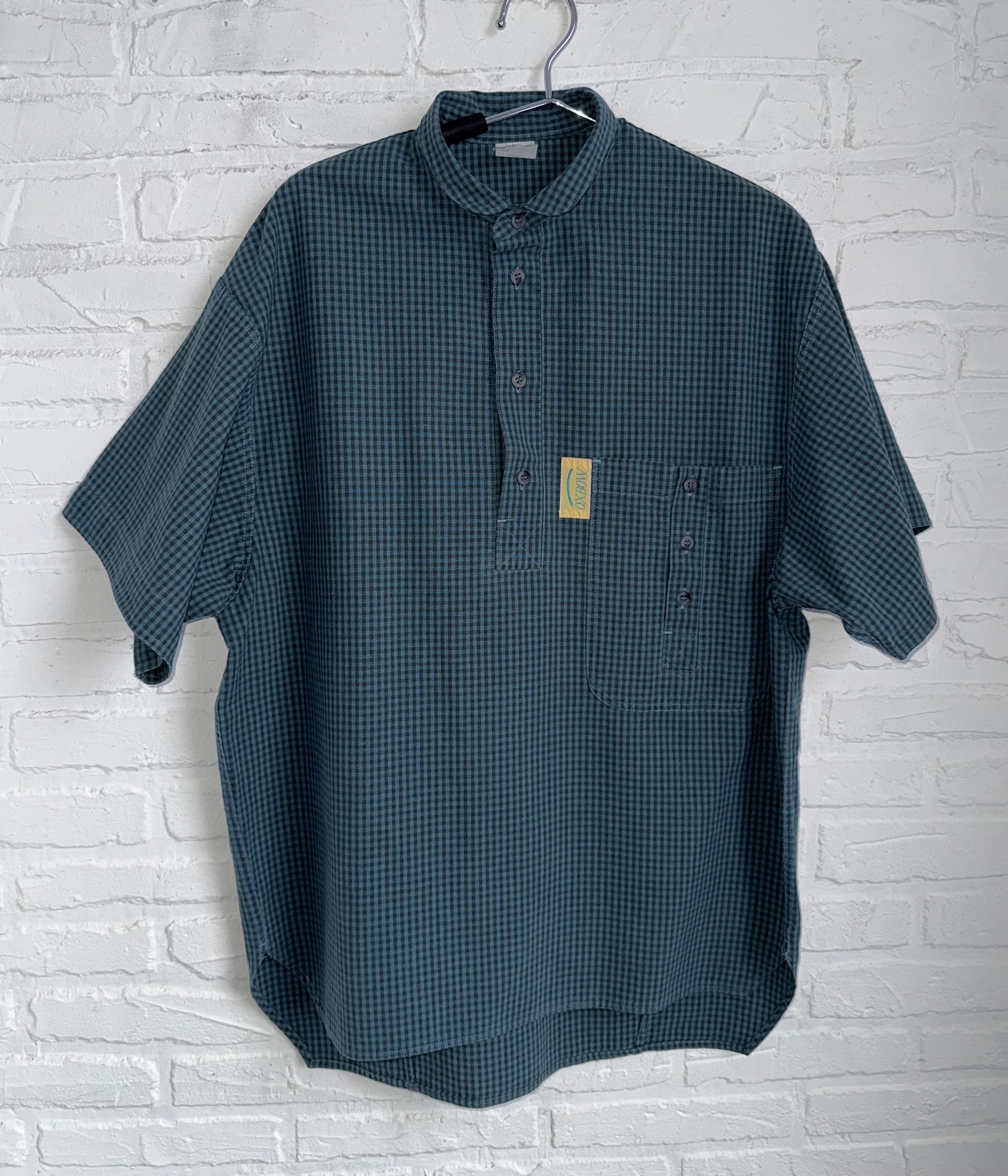 Oxbow Vintage 80s OXBOW linen checked short sleeve shirt Size US M / EU 48-50 / 2 - 7 Thumbnail