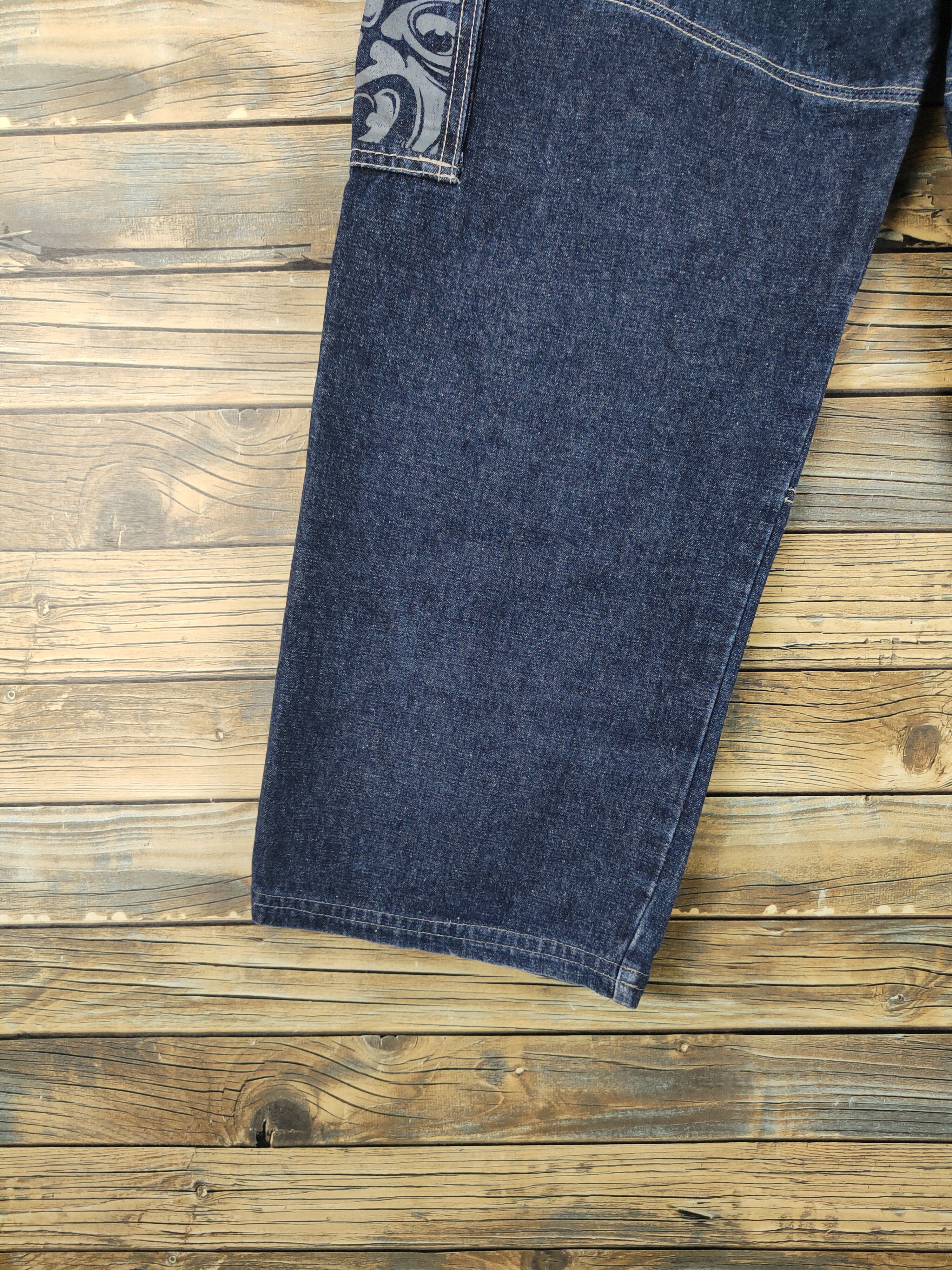 Japanese Brand DL Piko Dark Blue Distressed Ripped Jeans #2405 Size US 28 / EU 44 - 11 Thumbnail