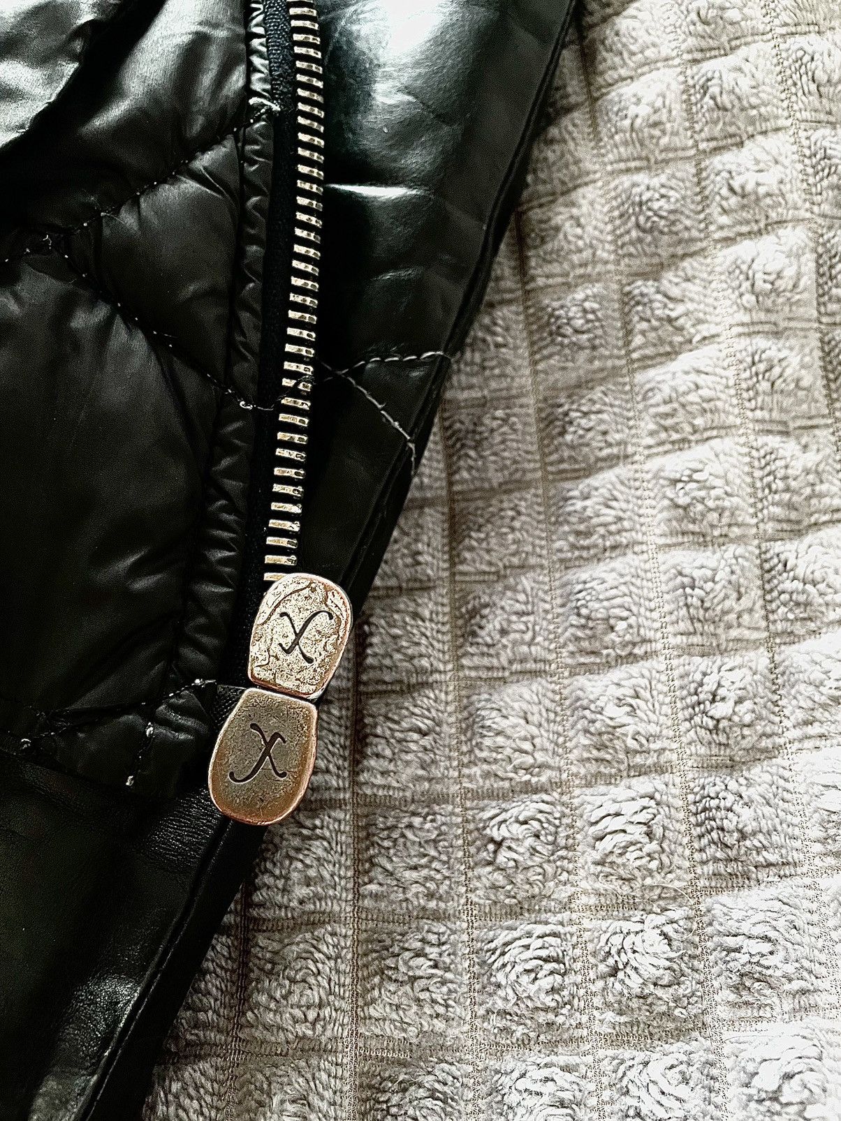10sei0otto 10Sei0otto Black Guidi Leather Overlock Puffer Down Jacket Size US XL / EU 56 / 4 - 15 Thumbnail