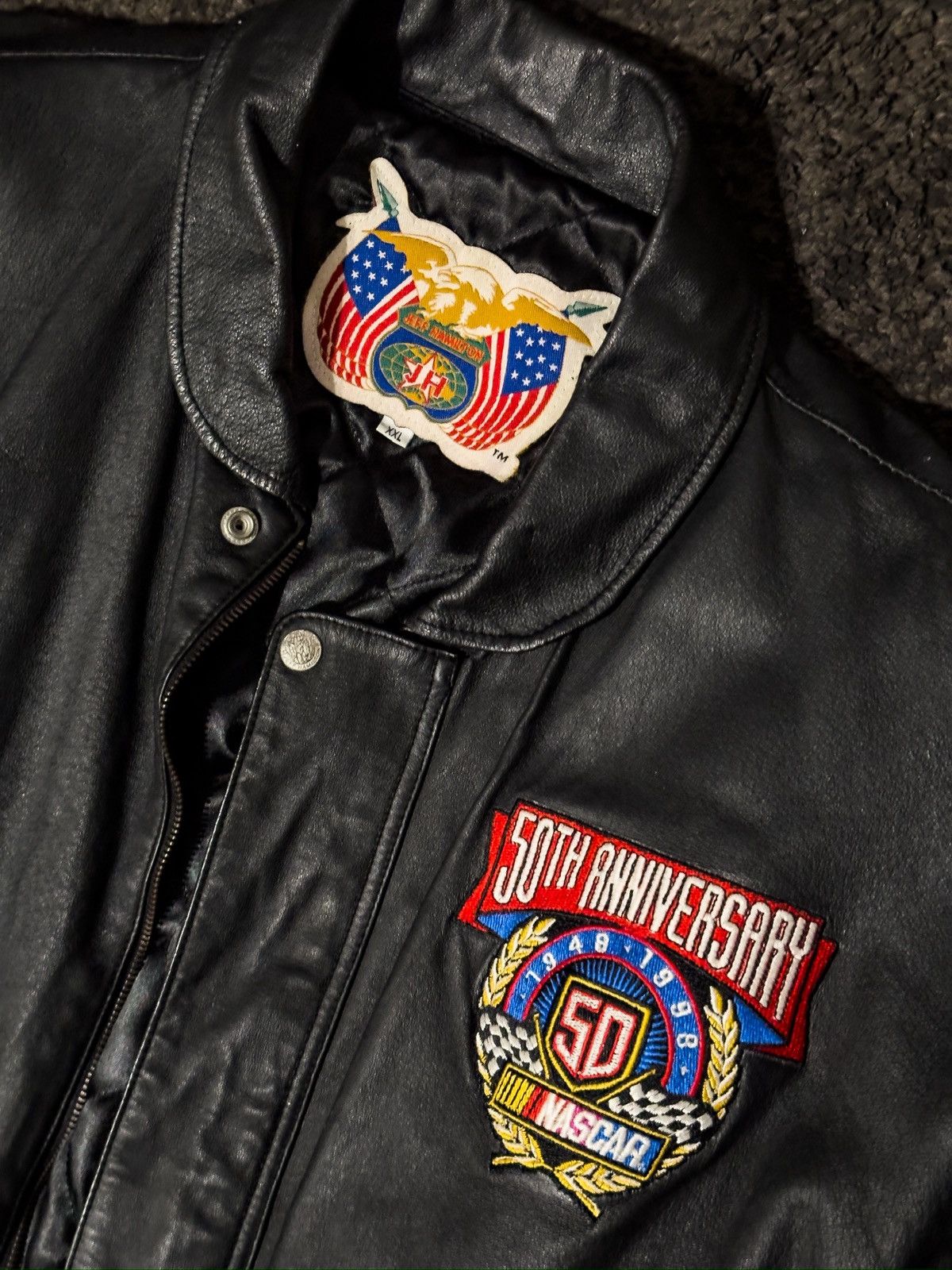 NASCAR Vintage 1998 Jeff Hamilton NASCAR 50th Anniversary Jacket Size US XXL / EU 58 / 5 - 3 Thumbnail