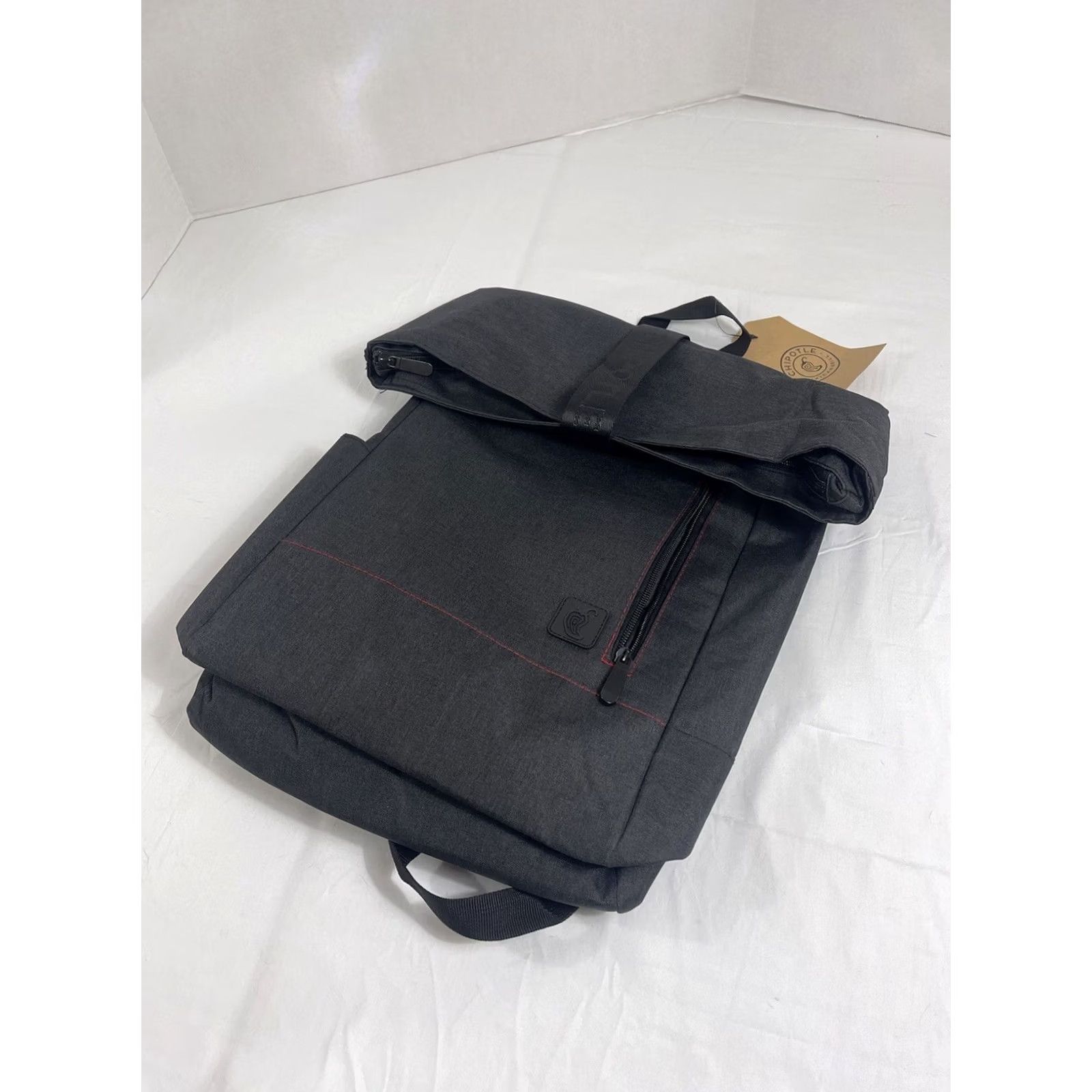 Vintage Chipotle Backpack Black Canvas Roll Top Limited Edition 2023 Backpack Unisex Adults Large Black Chipotle 2023 Limited Edition Mens Womens Size US L / EU 52-54 / 3 - 4 Thumbnail