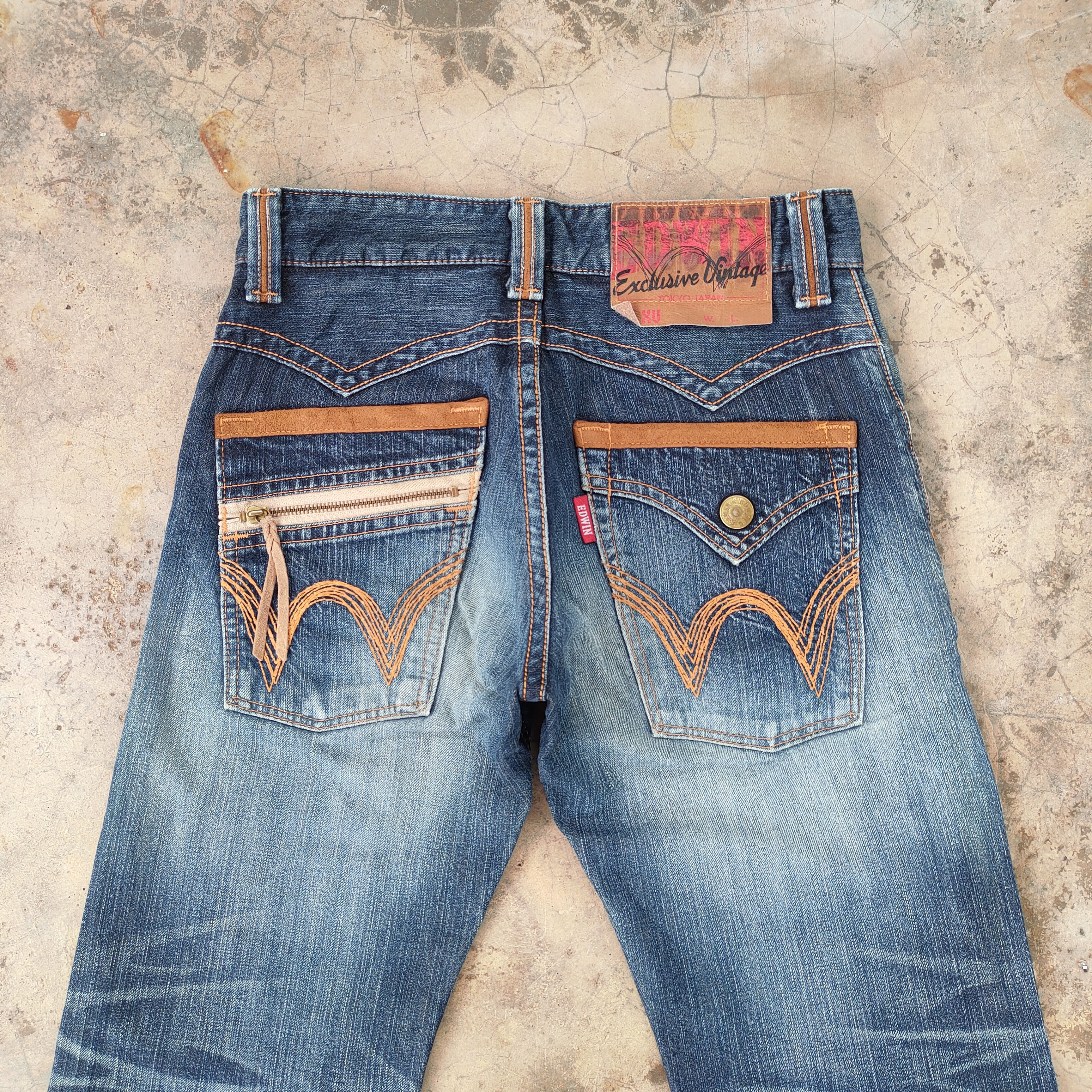 Edwin VINTAGE EDWIN EV FADED RIPPED JEANS DENIM PANTS Size US 30 / EU 46 - 12 Thumbnail