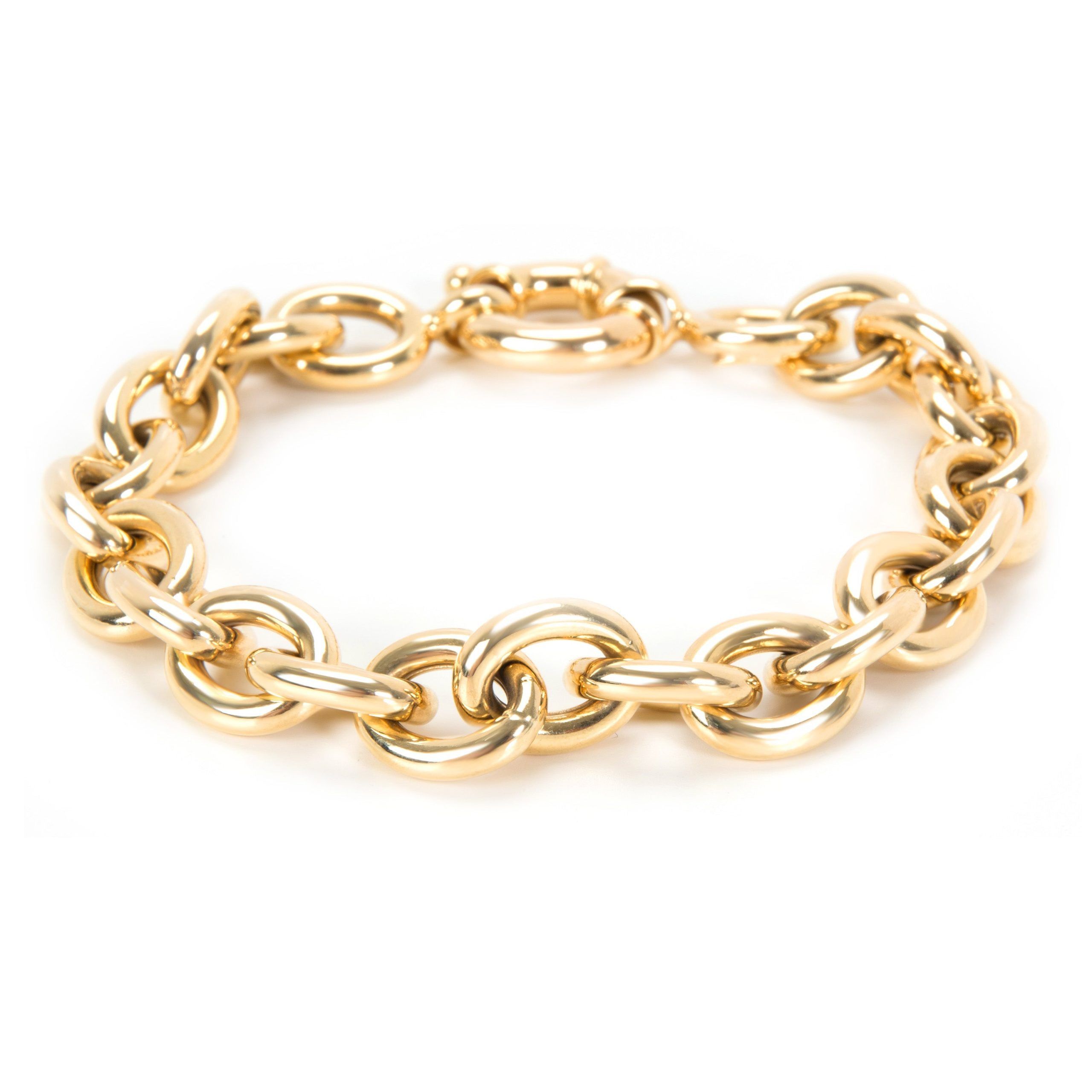 Italian Link Bracelet in 14K Yellow Gold