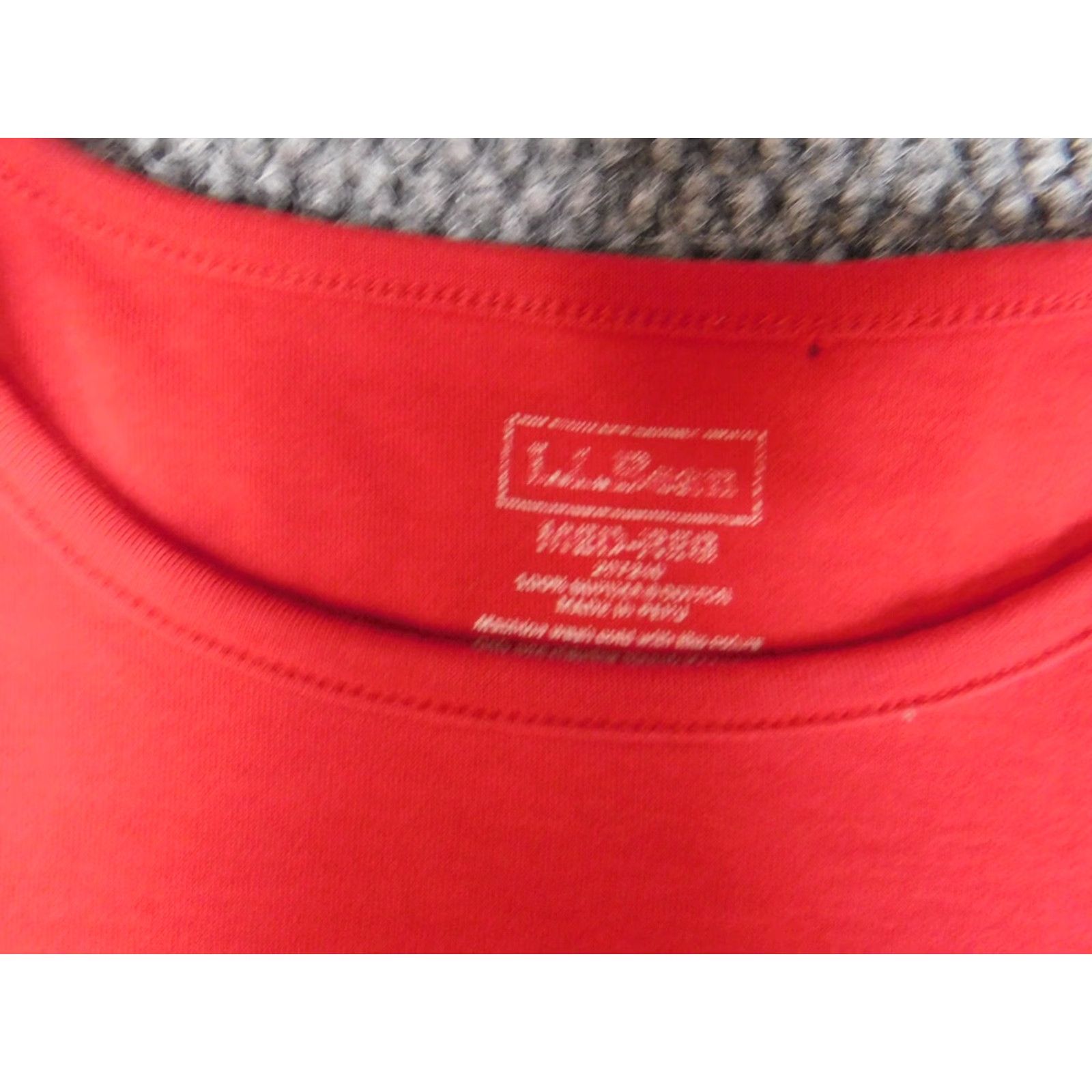 Vintage L.L. Bean Womens Shirt M Red Crew Neck Pullover Casual Blouse Cotton Rayon Button Classic Breathable Womens Regular Size M / US 6-8 / IT 42-44 - 6 Thumbnail